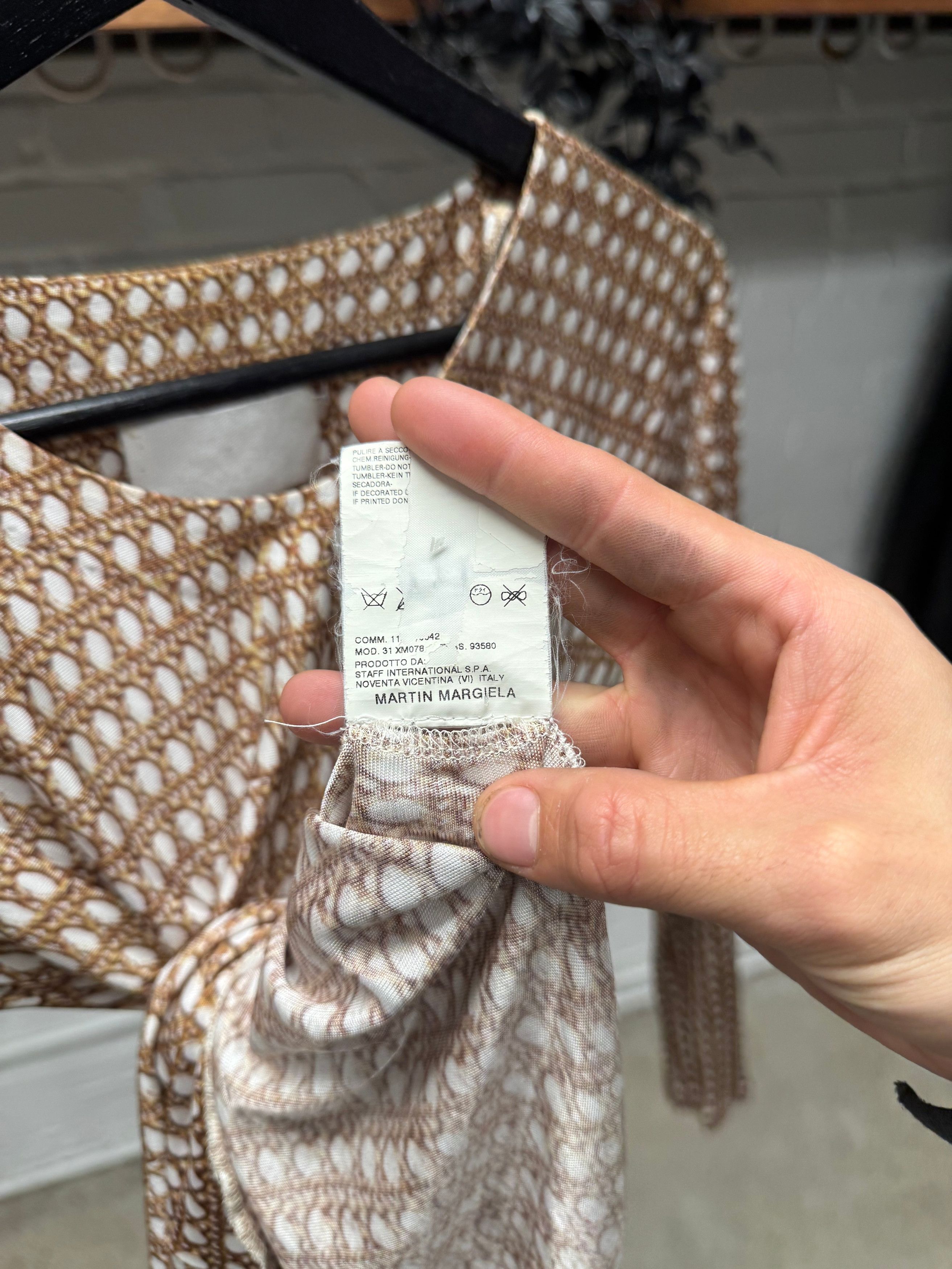 Maison Margiela Maison Martin Margiela ‘Basket Weave’ Viscose Long Sleeve Shirt Size US M / EU 48-50 / 2 - 6 Thumbnail