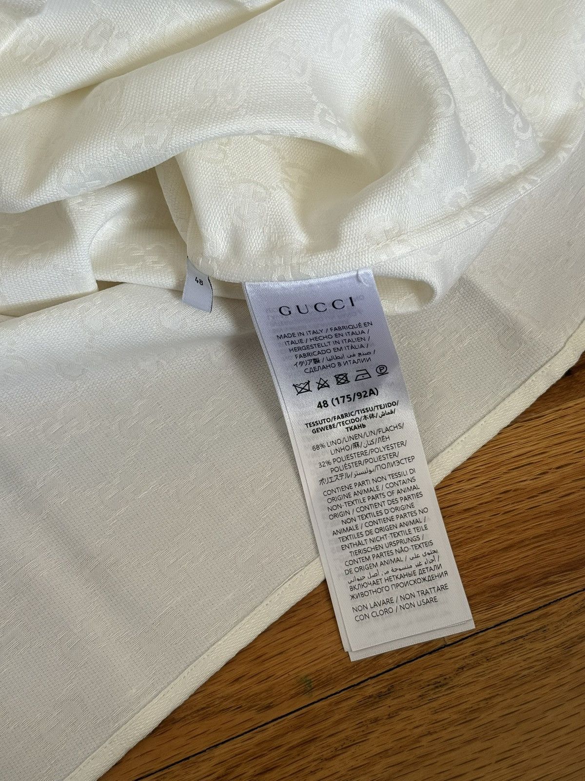 Gucci Gucci Linen Blend GG Shirt Size US M / EU 48-50 / 2 - 6 Thumbnail