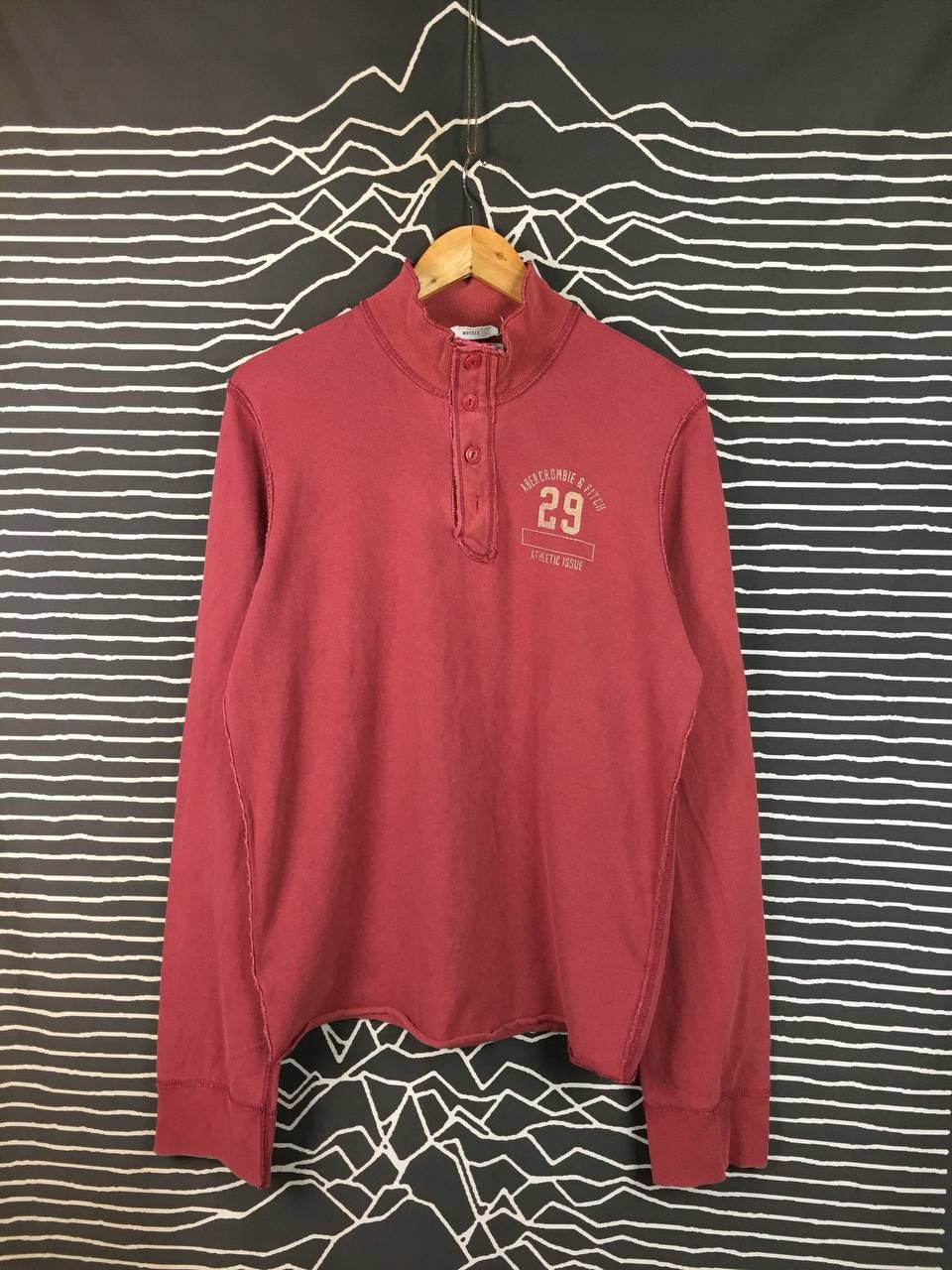 Abercrombie & Fitch Abercrombie & Fitch Athletic Issue Mock Neck Henley Tee Size US L / EU 52-54 / 3 - 2 Thumbnail