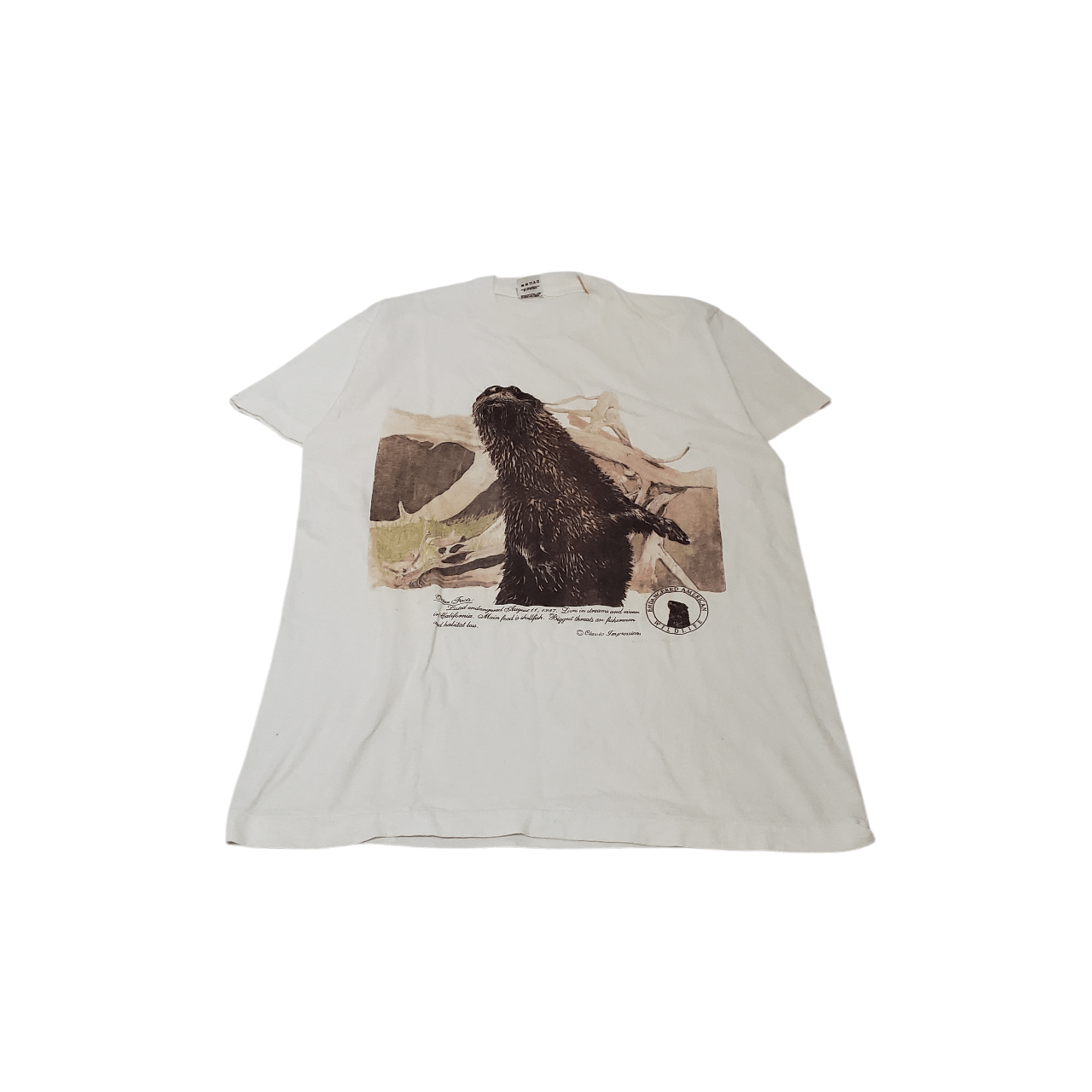 Vintage 90s Otter Endangered Species T-Shirt Size US L / EU 52-54 / 3 - 1 Thumbnail