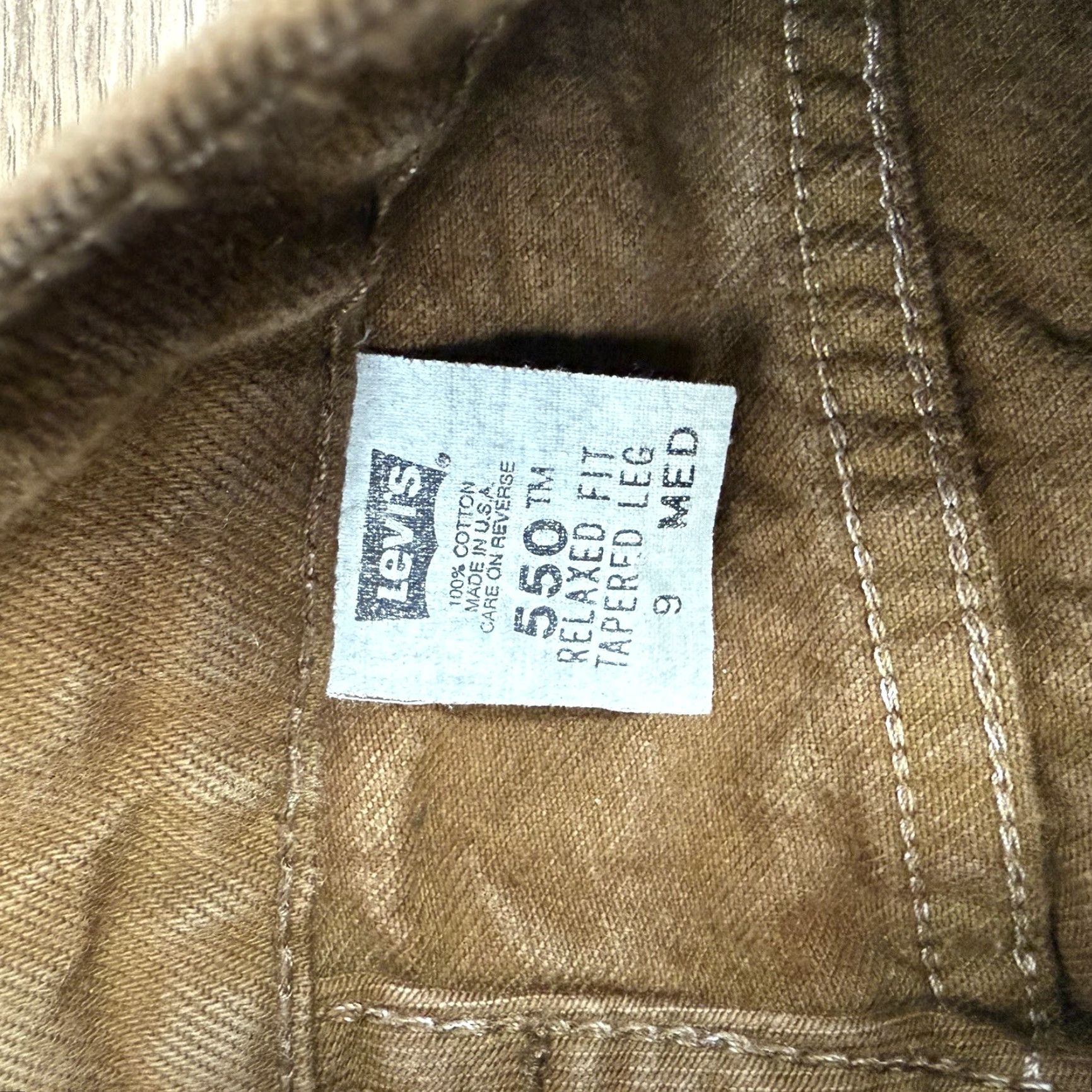 Levi's VINTAGE Levi’s 550 Relaxed Fit Tapered Jeans Brown Womens 9 Med Made In USA Size 30" / US 8 / IT 44 - 2 Thumbnail