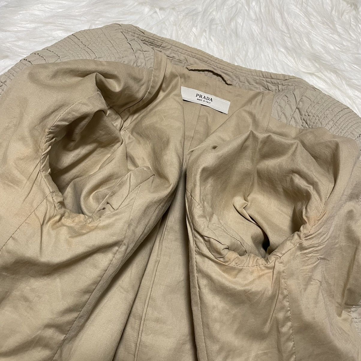 Prada Prada 3D Art Design 4B Tailored Jacket 42 Beige PRADA Size M / US 6-8 / IT 42-44 - 12 Thumbnail