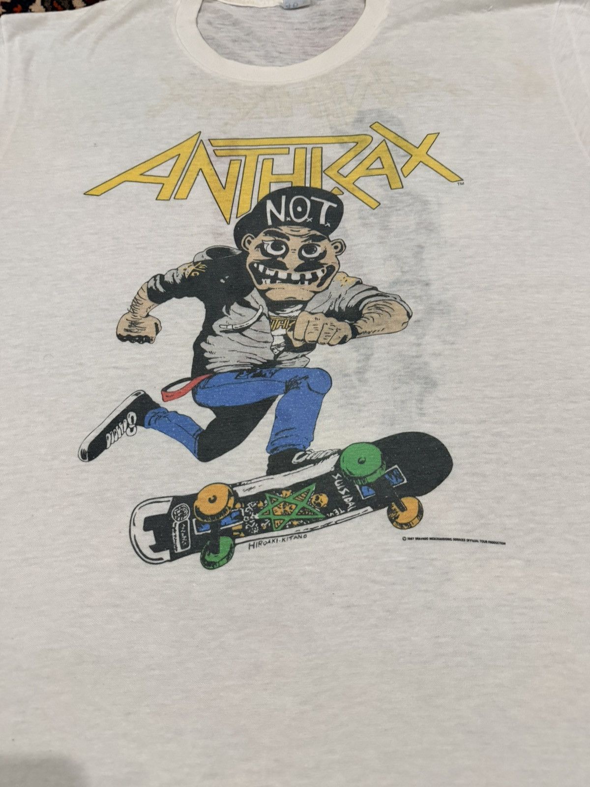 Band Tees Vintage 1987 Anthrax Mosh It Up Paper Thin band tshir Size US XL / EU 56 / 4 - 3 Thumbnail