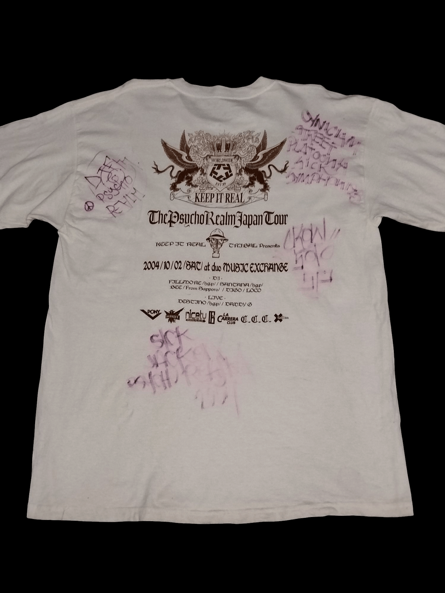 Rap Tees × Tribal Streetwear × Vintage Rare vintage Tribal x Psycho Realm japan tour Size US XL / EU 56 / 4 - 1 Thumbnail