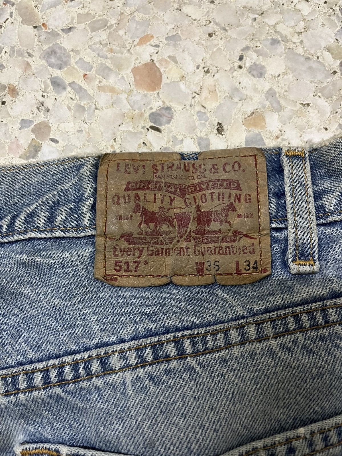Levi's Rare Vintage Levi’s 517 Light Blue Faded Distressed Size US 35 - 11 Thumbnail