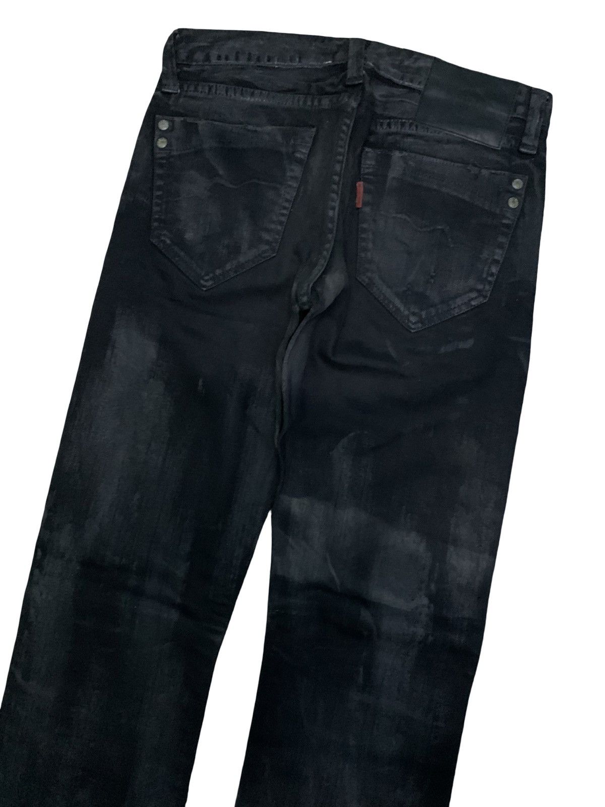 Le Grande Bleu (L.G.B.) 💥Archive Japanese Rivet Blue Splatter Wax Denim Size US 30 / EU 46 - 5 Thumbnail