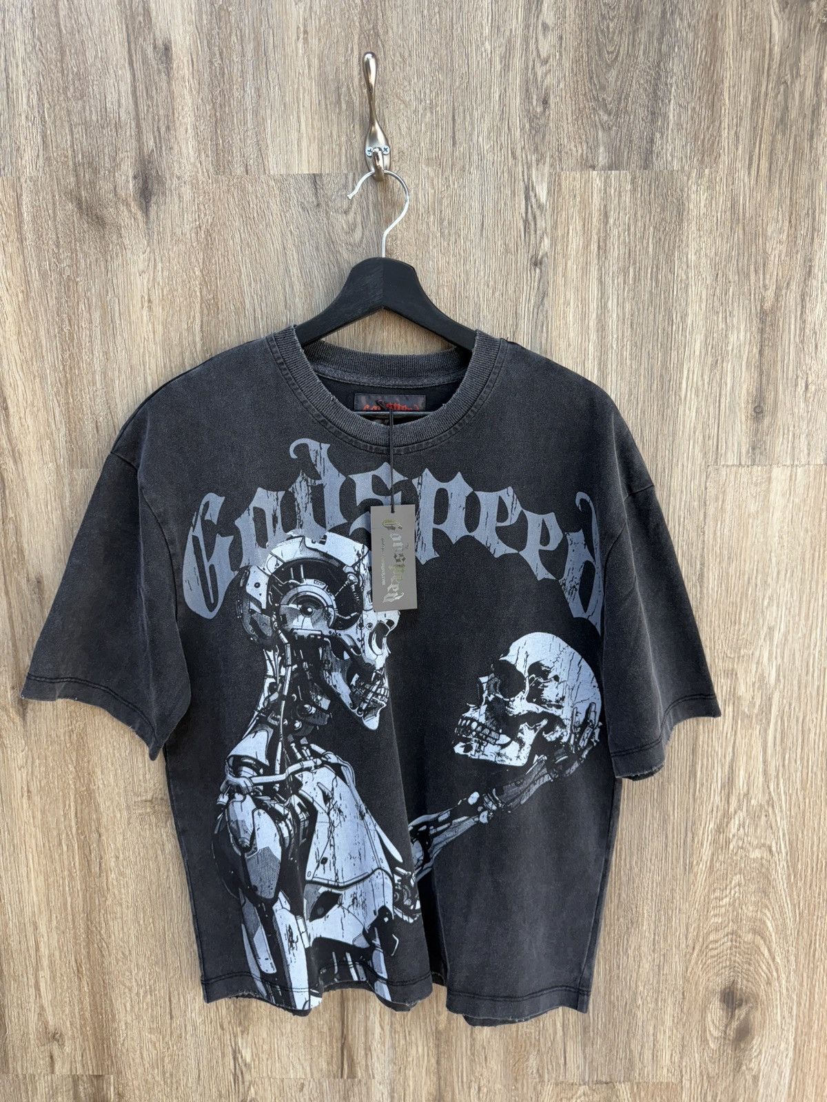 Godspeed Godspeed Grey Mankind Skull Short Sleeve Size US XS / EU 42 / 0 - 1 Thumbnail
