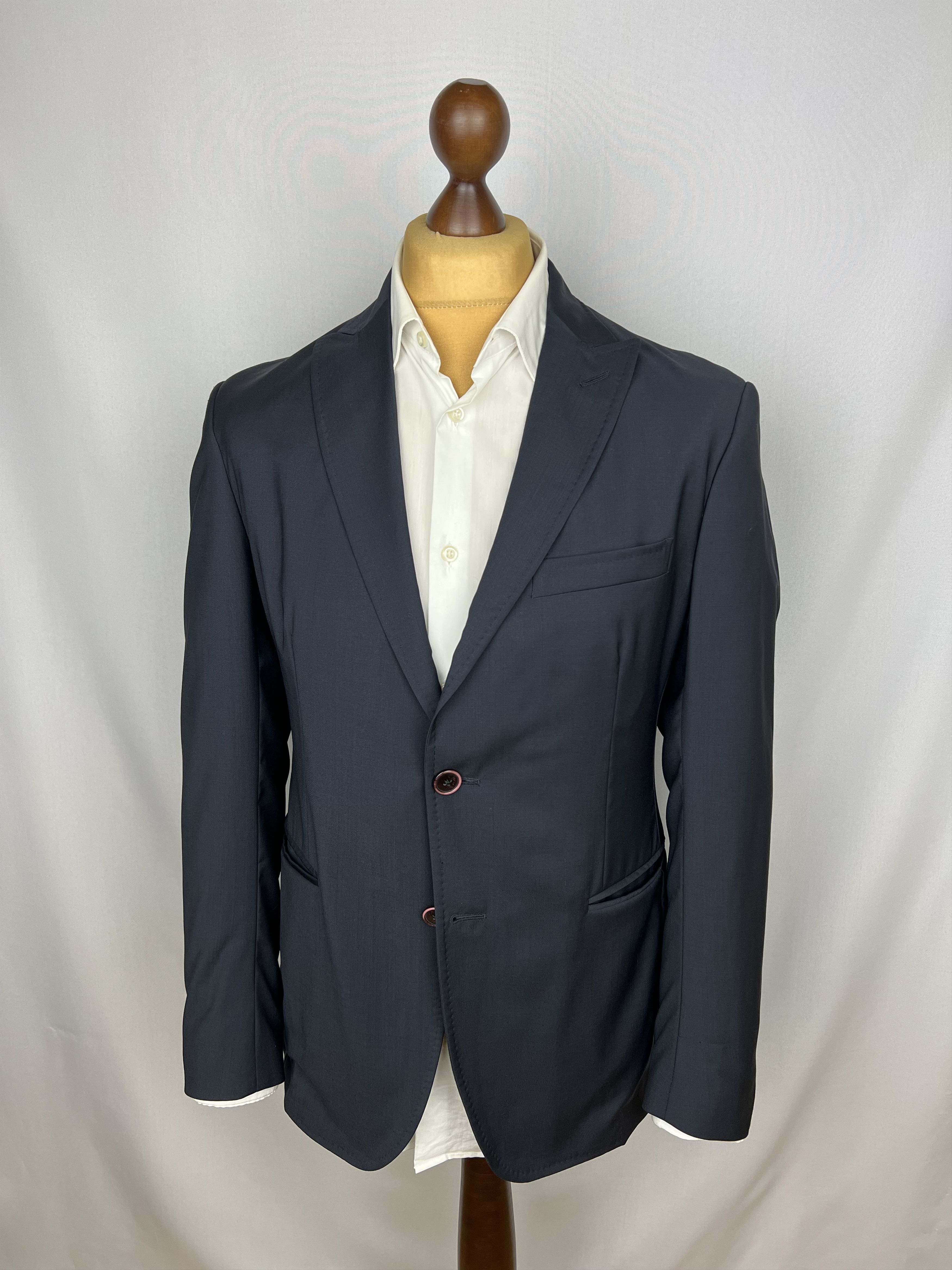 Etro Milano Solid Midnight Lightweight Half-Lined Wool Sport Coat Size 40R - 1 Thumbnail