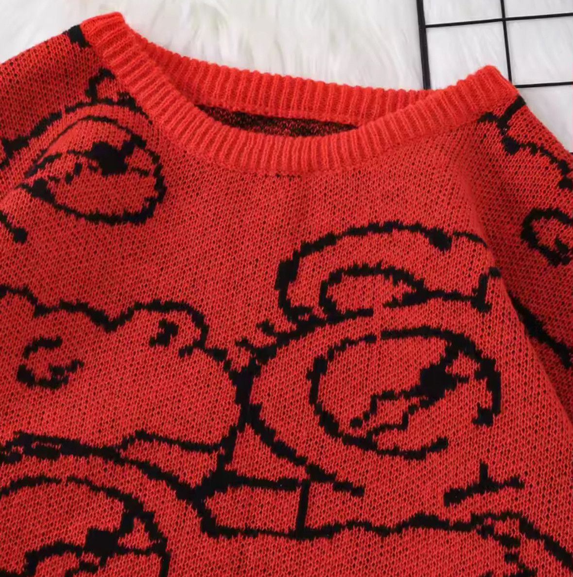 Japanese Brand Crocodile Frog Pattern Sweater Jacquard Knitted Sweatshirt Size US L / EU 52-54 / 3 - 3 Thumbnail