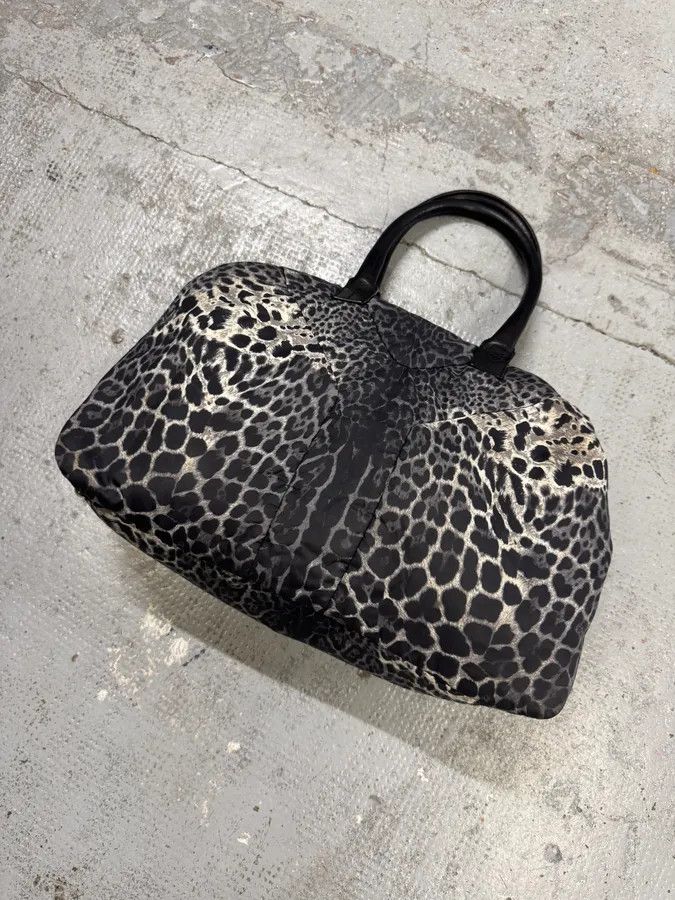Yves Saint Laurent 2000s Yves Saint Laurent Easy Leopard Print Nylon Handle Bag Size ONE SIZE - 3 Thumbnail