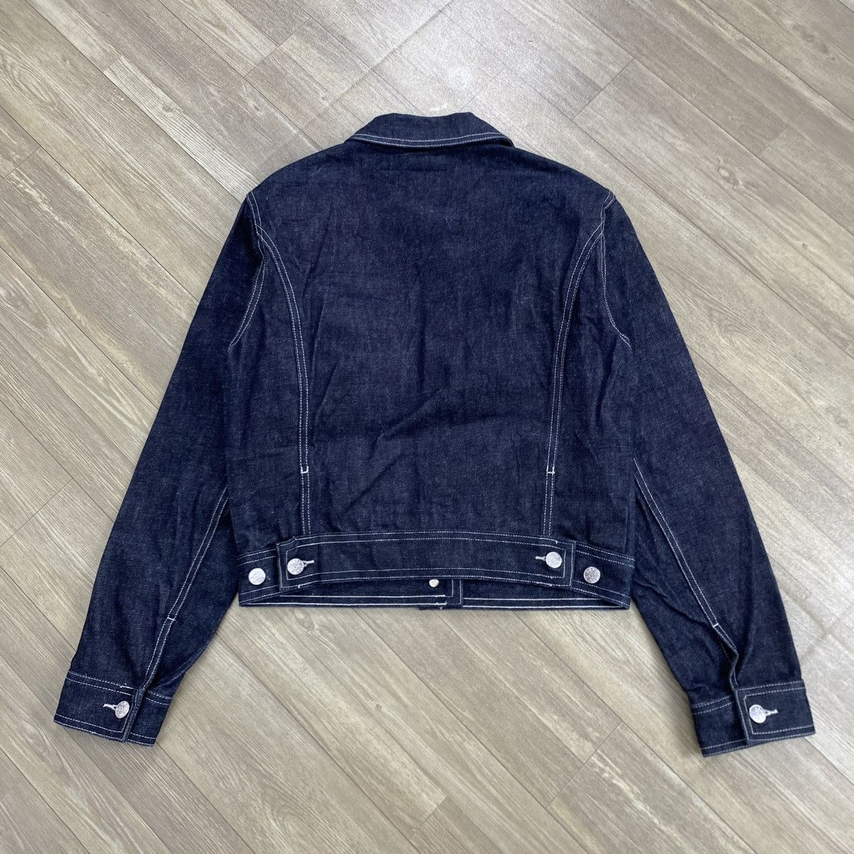 agnes b. 🇫🇷Vintage Agnes B. Paris Indigo Raw Denim Jacket Designer Size US M / EU 48-50 / 2 - 12 Thumbnail
