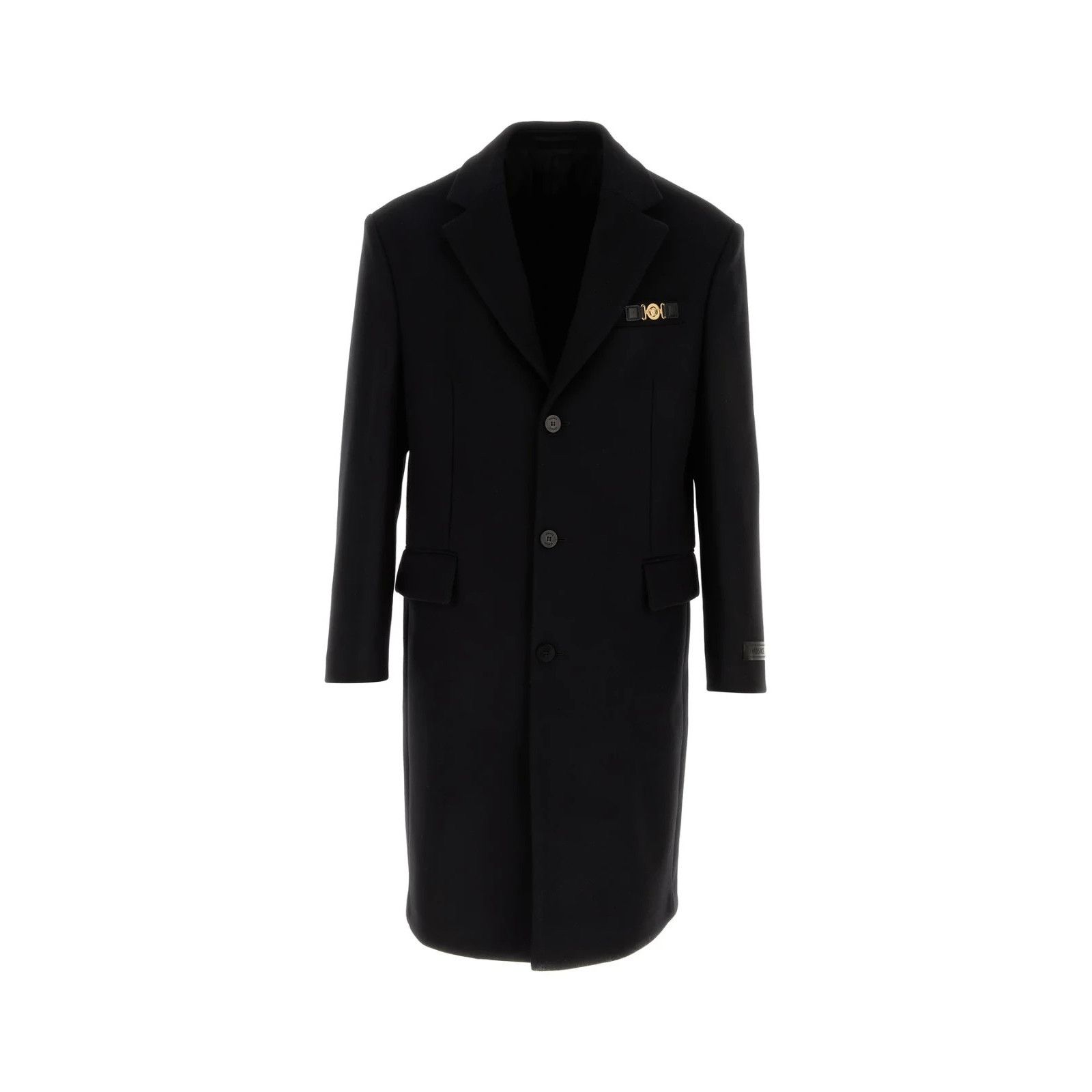 Versace VERSACE Black Wool Coat New & Authentic (Men's size:52;) Size US L / EU 52-54 / 3 - 1 Thumbnail