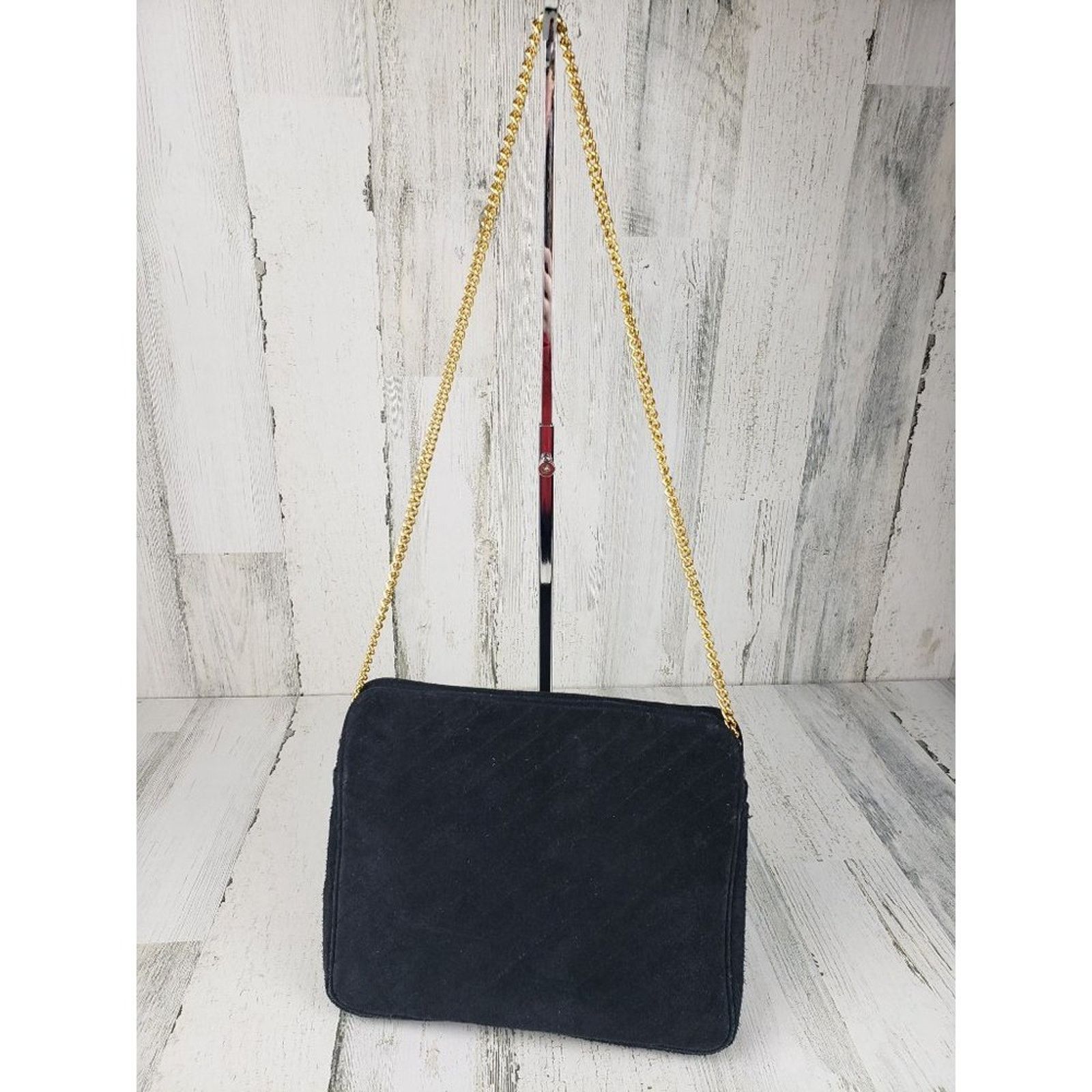 Other Gold-Chain Black Quilted Shoulder Bag Women's Purse Size ONE SIZE - 4 Thumbnail