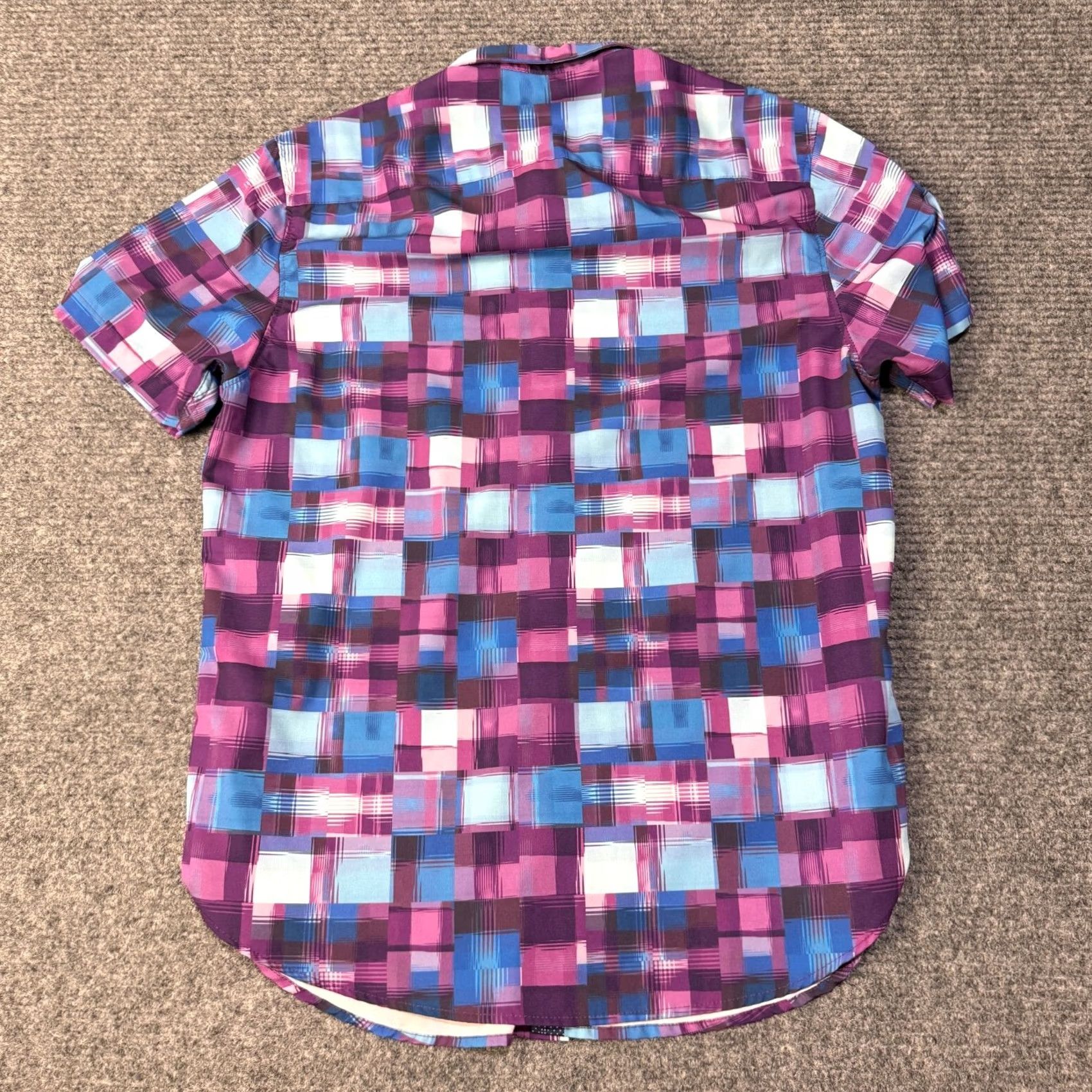 Vintage Construct Shirt Mens Medium Purple Performance Button Up Slim Fit Short Sleeve Size US M / EU 48-50 / 2 - 8 Thumbnail