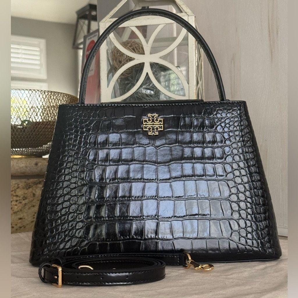 Tory Burch New 850!+ Tory Burch Britten Embossed Small Satchel/Crossbod Size ONE SIZE - 2 Thumbnail