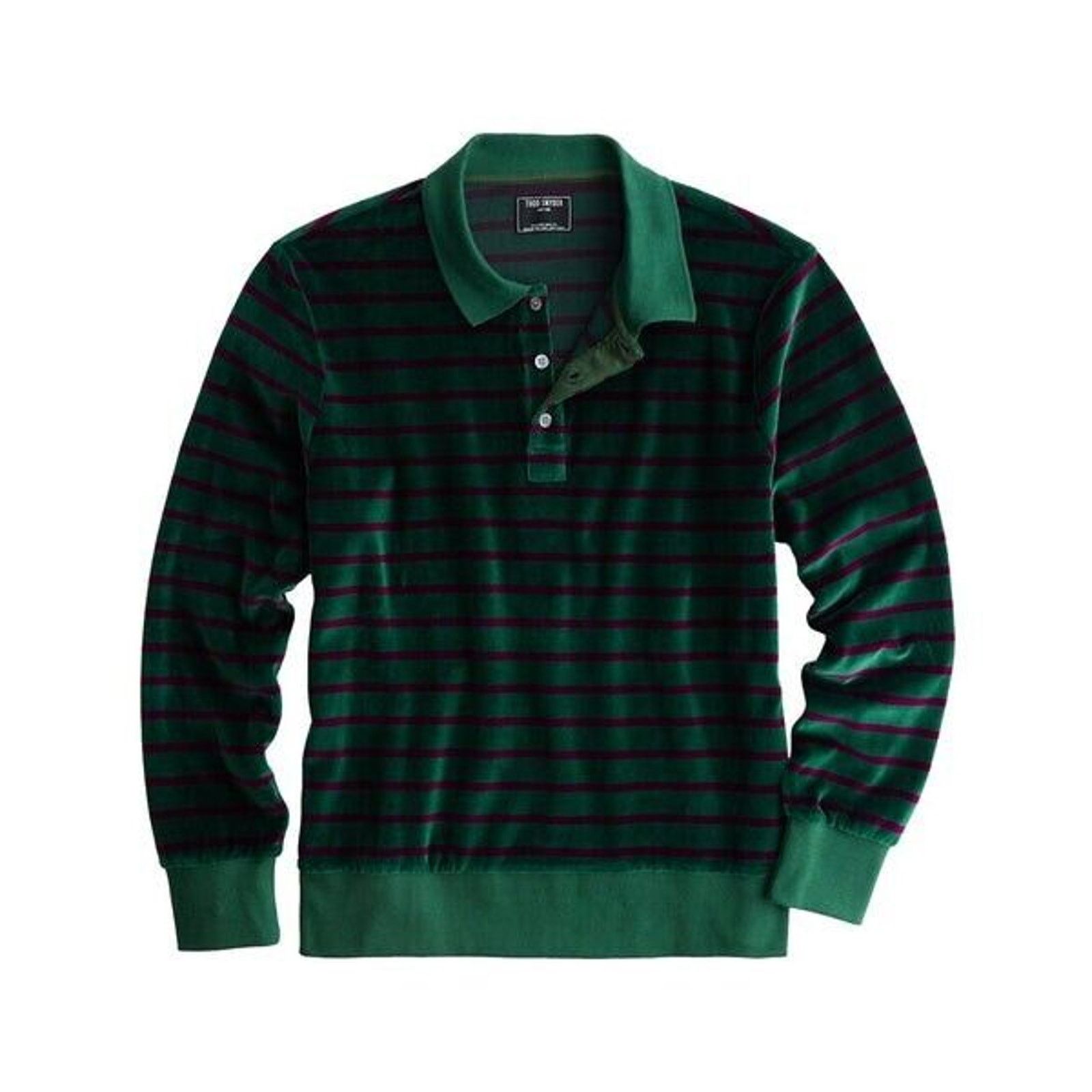 Todd Snyder Todd Snyder Velour Striped Rugby Polo Sweater Size US L / EU 52-54 / 3 - 1 Thumbnail