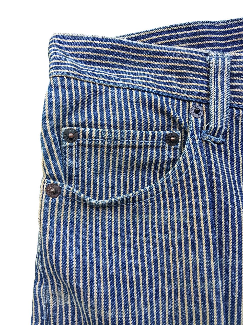 If Six Was Nine × Japanese Brand × PPFM WIDE LEG 🔥 Smith's Hickory Stripe 6 Pocket Pant W30 Size US 30 / EU 46 - 4 Thumbnail