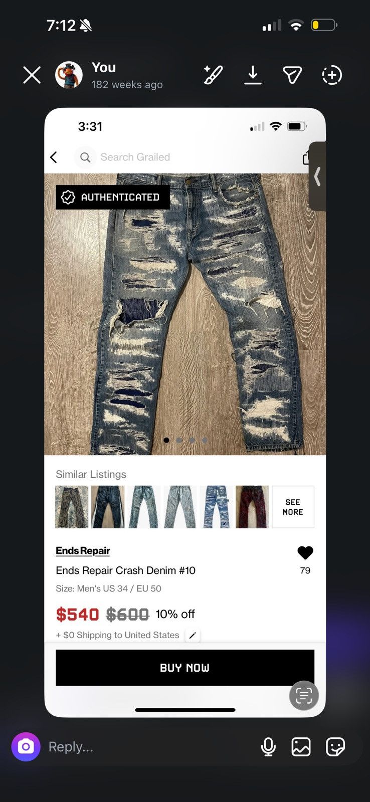 Ends Repair Ends repair crash denim Size US 36 / EU 52 - 4 Thumbnail