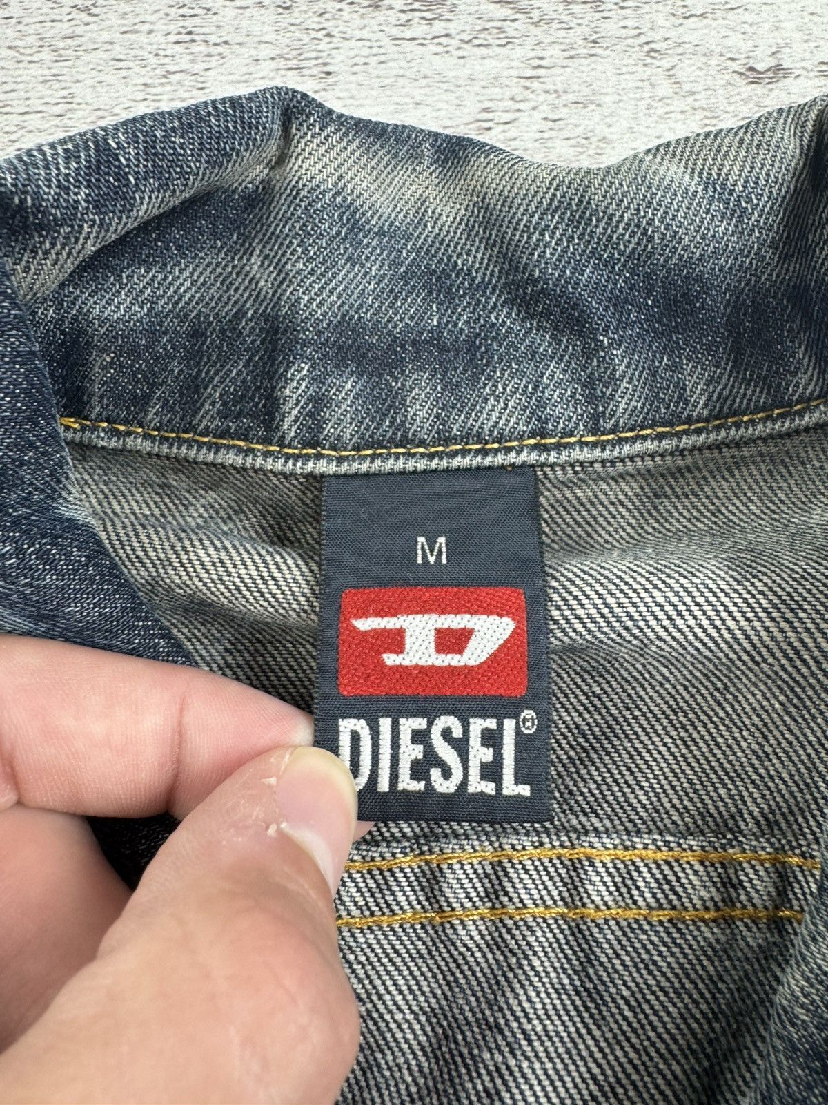 Diesel Diesel Custom 1 of 1 Chess Design Blue Men’s Medium Vintage Denim Jeans Jacket Size US M / EU 48-50 / 2 - 12 Thumbnail