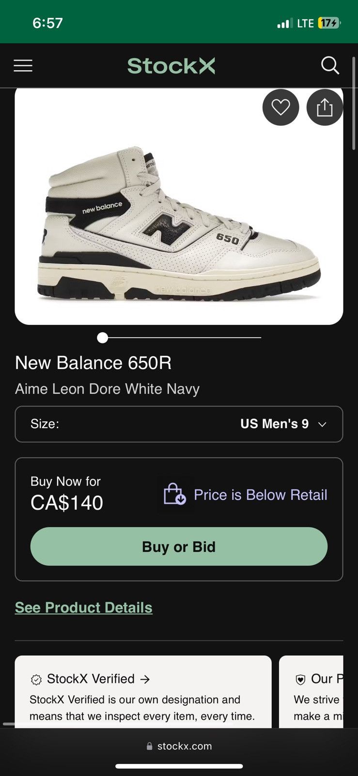 Aime Leon Dore × New Balance Navy and White New balance 650 Aim Leon Dore Size US 9 / EU 42 - 5 Thumbnail