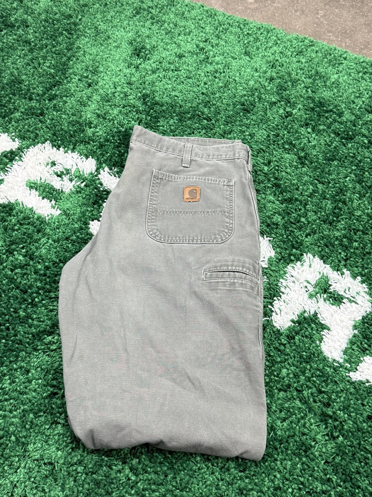 Carhartt × Vintage 2009 Carhartt Forest Green Painter Carpenter Cargo Pants 40 Size US 40 / EU 56 - 2 Thumbnail