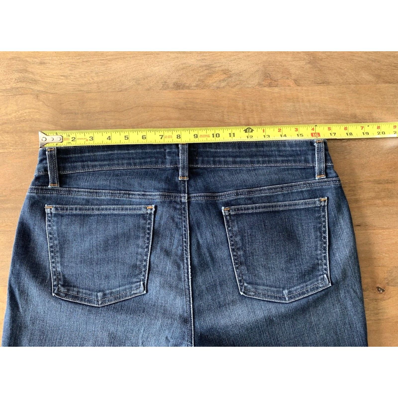 Eileen Fisher EILEEN FISHER Jeans Women's 32x28 Dark Wash Denim Mid Rise Stretch Skinny 10 Blue City College Preppy Modern Womens Size 32" / US 10 / IT 46 - 5 Thumbnail