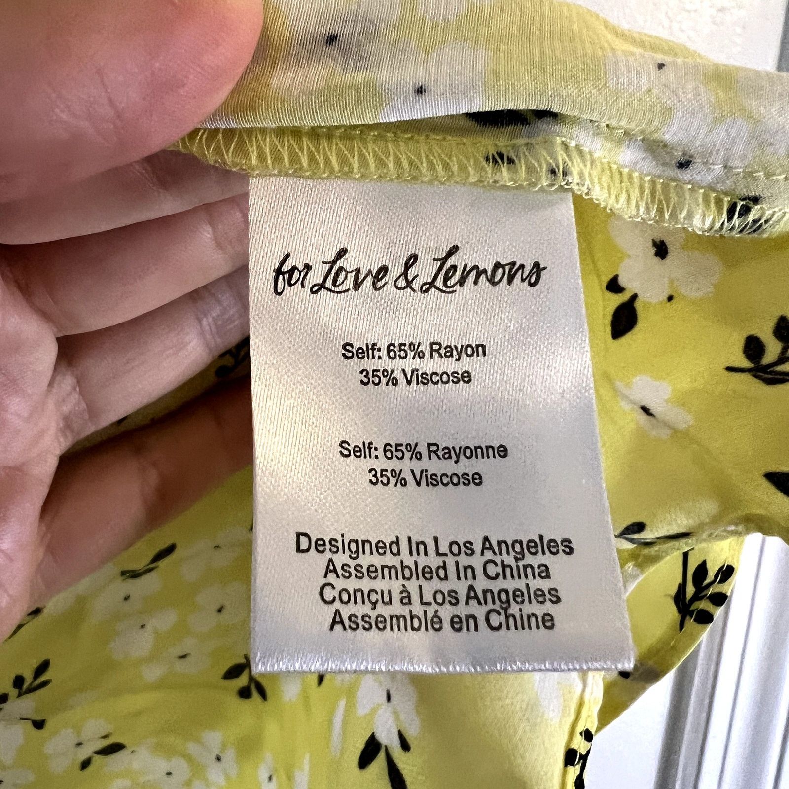 For Love & Lemons For Love & Lemons Chrysanthemum Mini Yellow Dress Size XS Size XS / US 0-2 / IT 36-38 - 5 Thumbnail