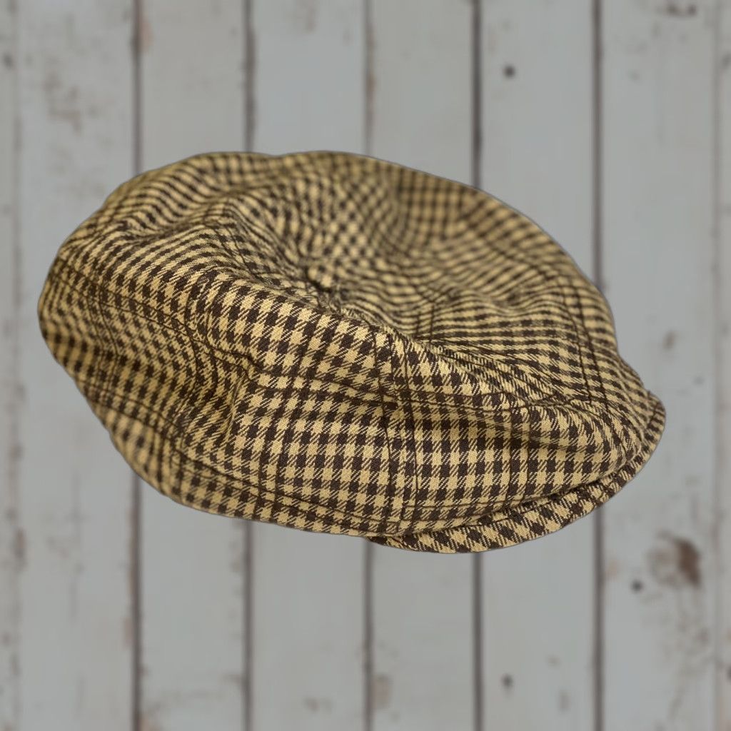 Goorin Bros. Goorin Bros Grenadier Mens M Brown Cabbie Cap Newsboy Plaid Fishing Sportin Cap Mens Brown Newsboy Cap Size ONE SIZE - 1 Thumbnail