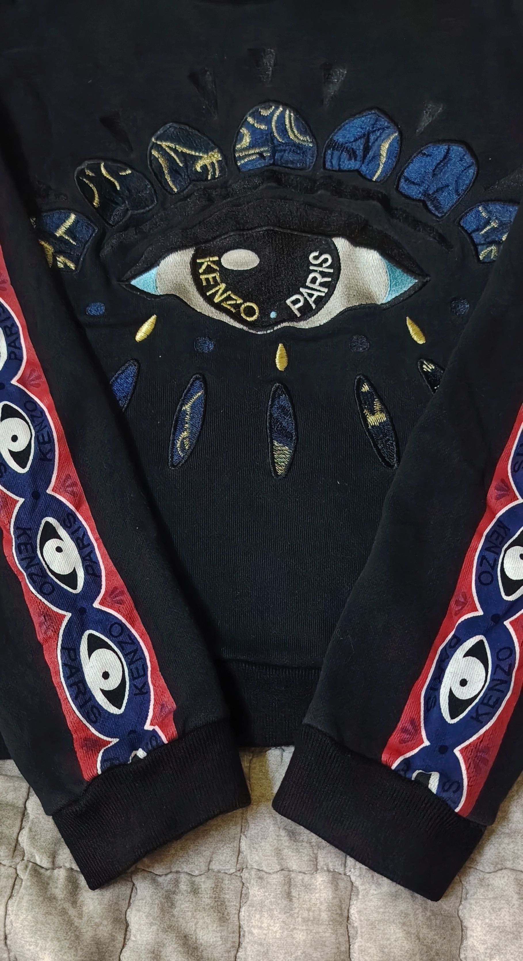 Kenzo Kenzo Paris Eye Embroidered Patchwork Sweatshirts Size US M / EU 48-50 / 2 - 5 Thumbnail