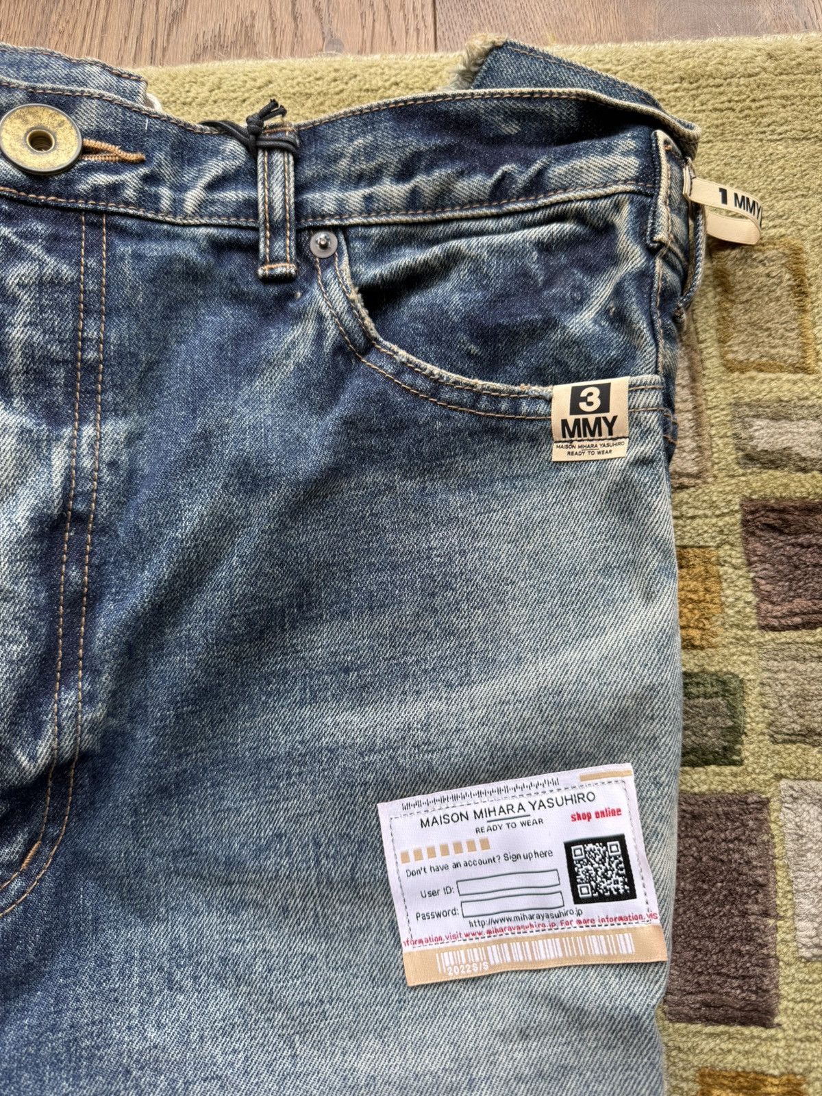 Maison MIHARA YASUHIRO Maison Mihara Yasuhiro Indigo Slide Denim Size US 31 - 6 Thumbnail