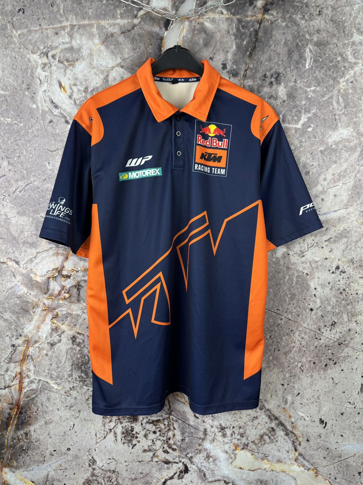 Red Bull Red Bull KTM Racing Team Polo Shirt Navy Orange Motorex WP Size US L / EU 52-54 / 3 - 1 Thumbnail