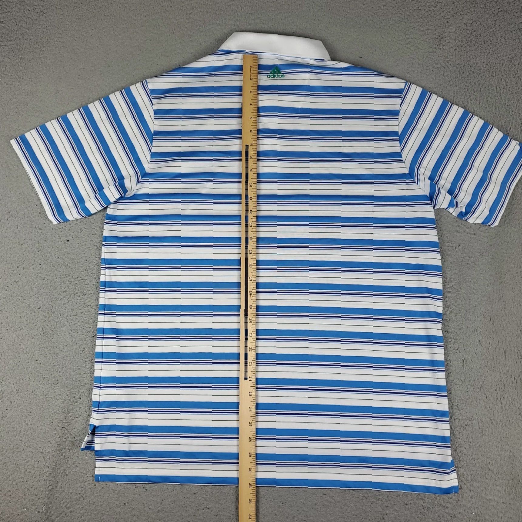 Adidas Adidas Polo Shirt Mens XL Blue Striped Casual Golf Short Sleeve Size US XL / EU 56 / 4 - 3 Thumbnail