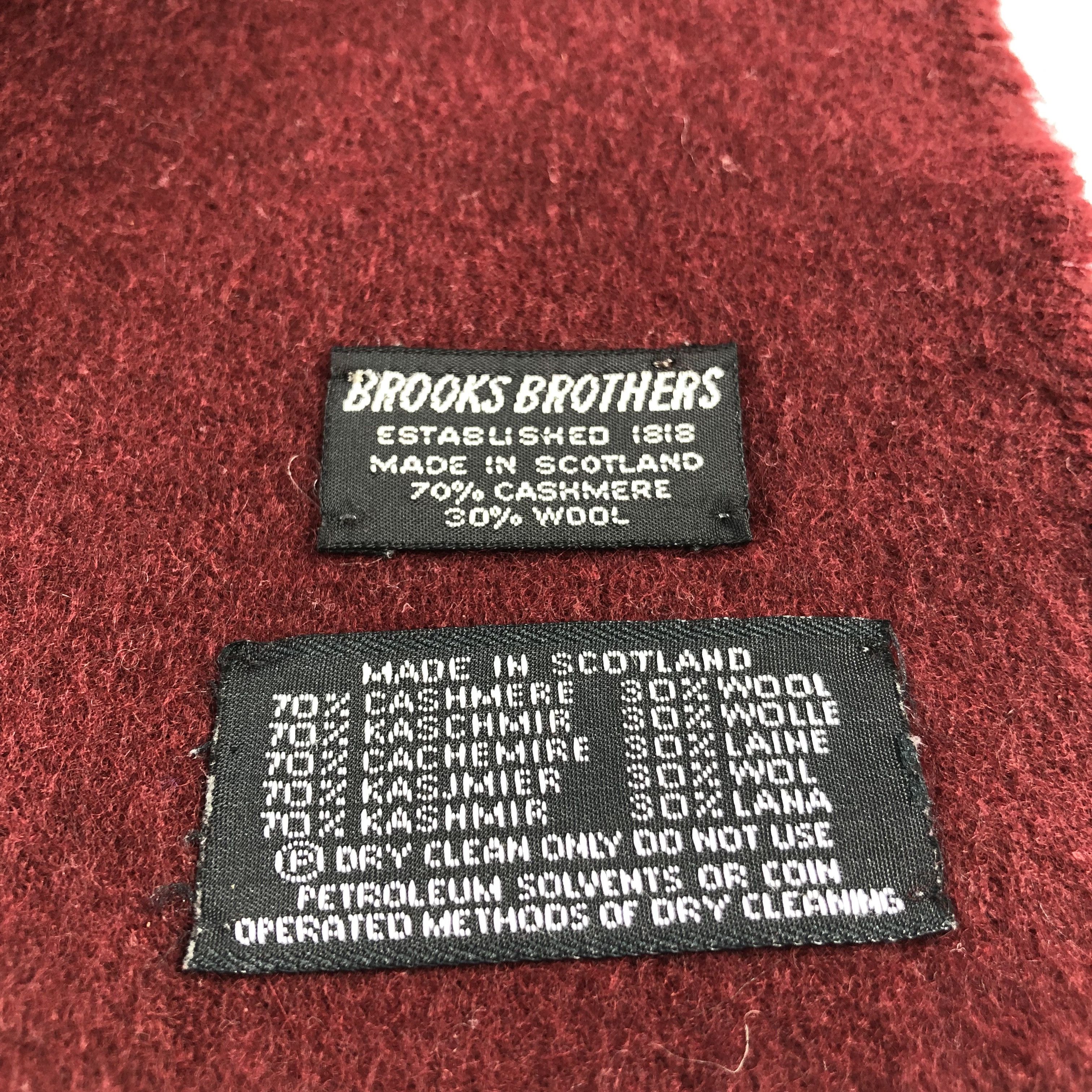 Brooks Brothers Brooks Brothers Maroon Cashmere Scarf Muffler V1054 Size ONE SIZE - 4 Thumbnail