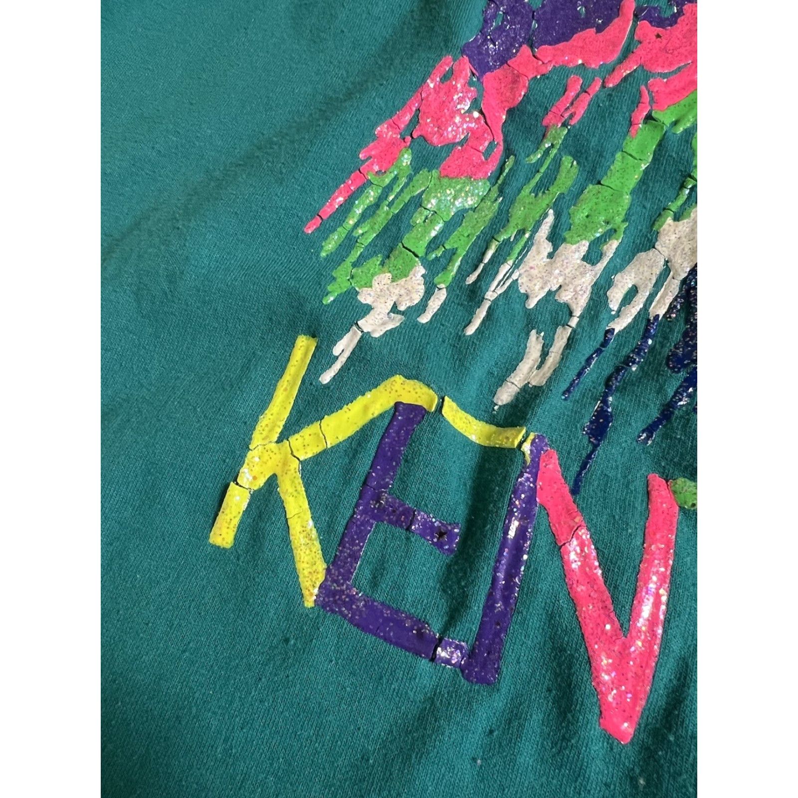 Hanes VINTAGE Hanes Kentucky 1992 Puff Paint Single Stitch T-Shirt Horse Racing Crew Neck Short Sleeve Green Cotton Blend M Men Size US M / EU 48-50 / 2 - 5 Thumbnail