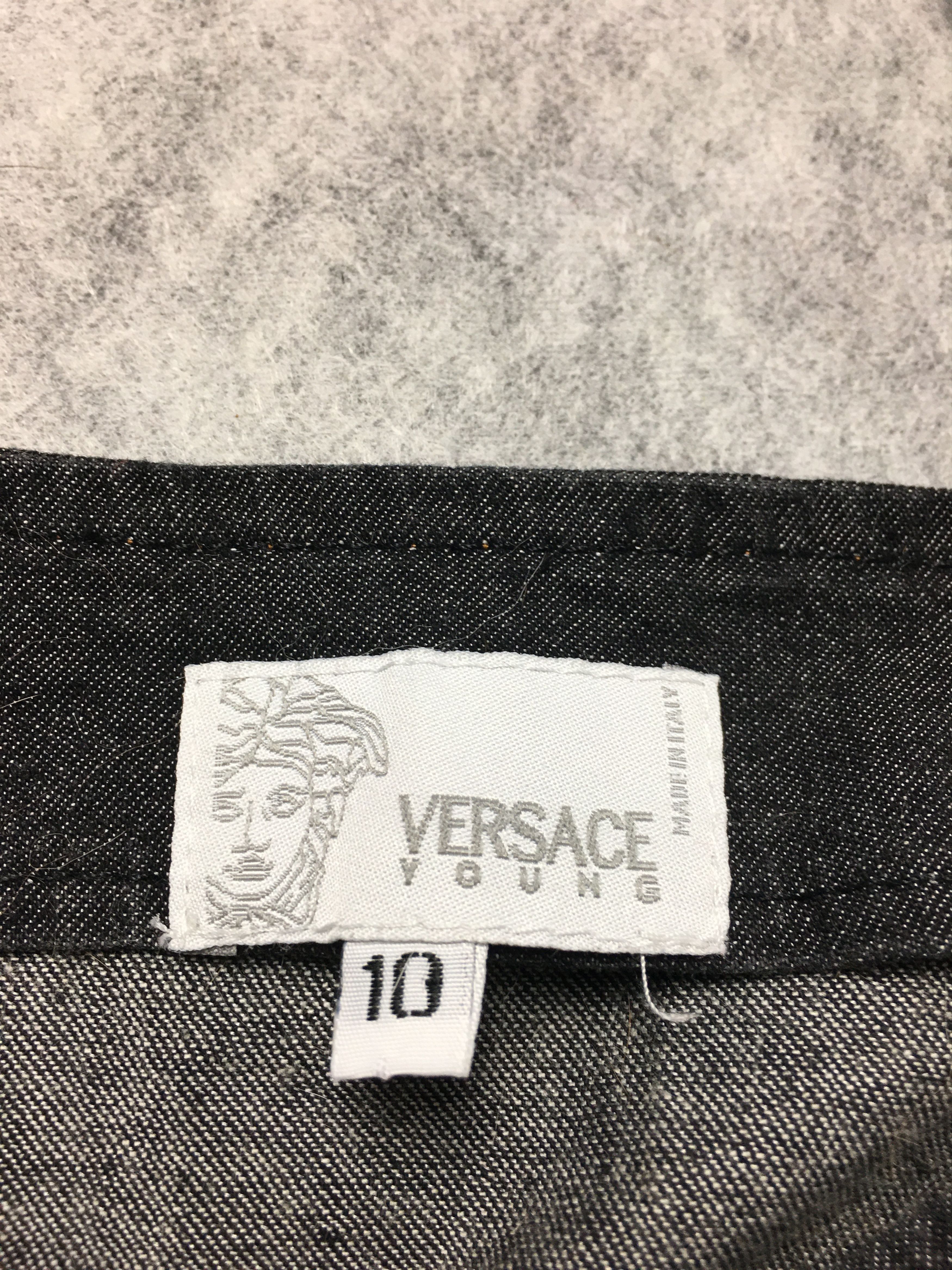 Versace Versace Young Medusa Denim Corset Crop Top Sz 10 IT36 Size XS / US 0-2 / IT 36-38 - 5 Thumbnail