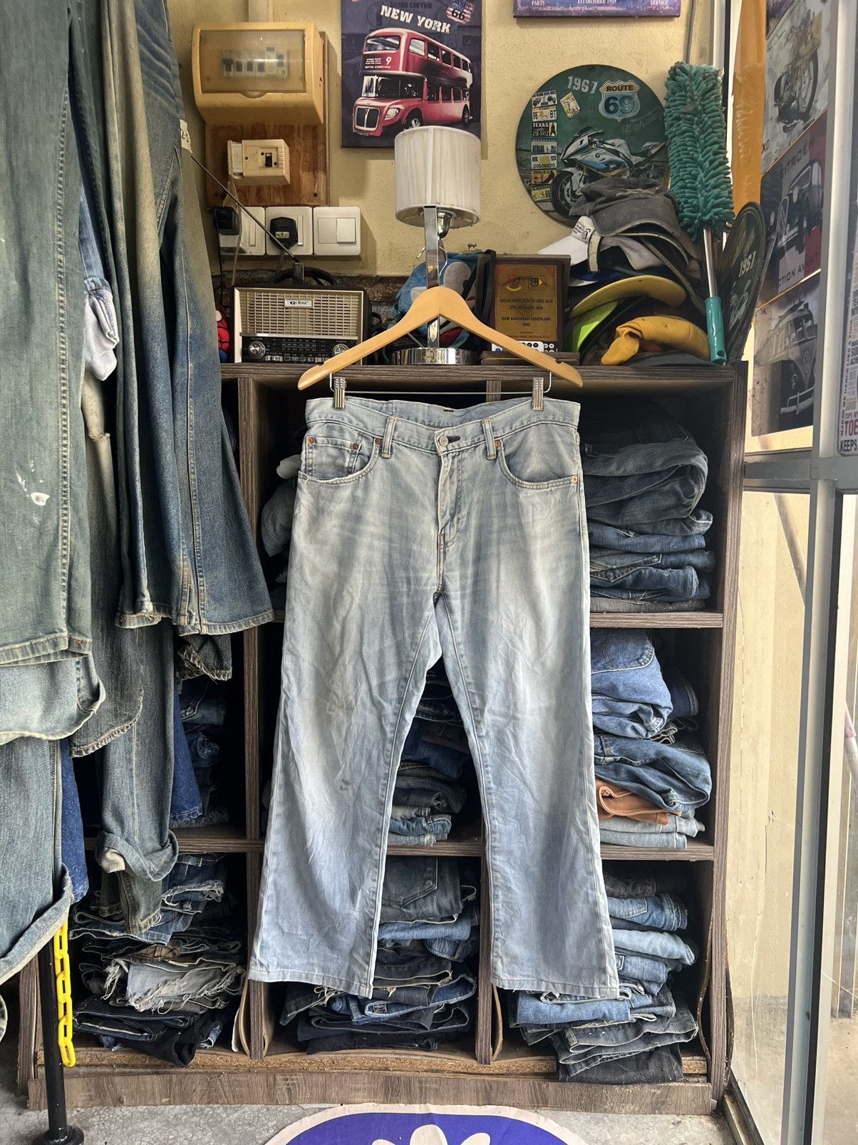 Levi's 🔥Vintage Levis 502 Distressed Denim Size US 35 - 1 Thumbnail