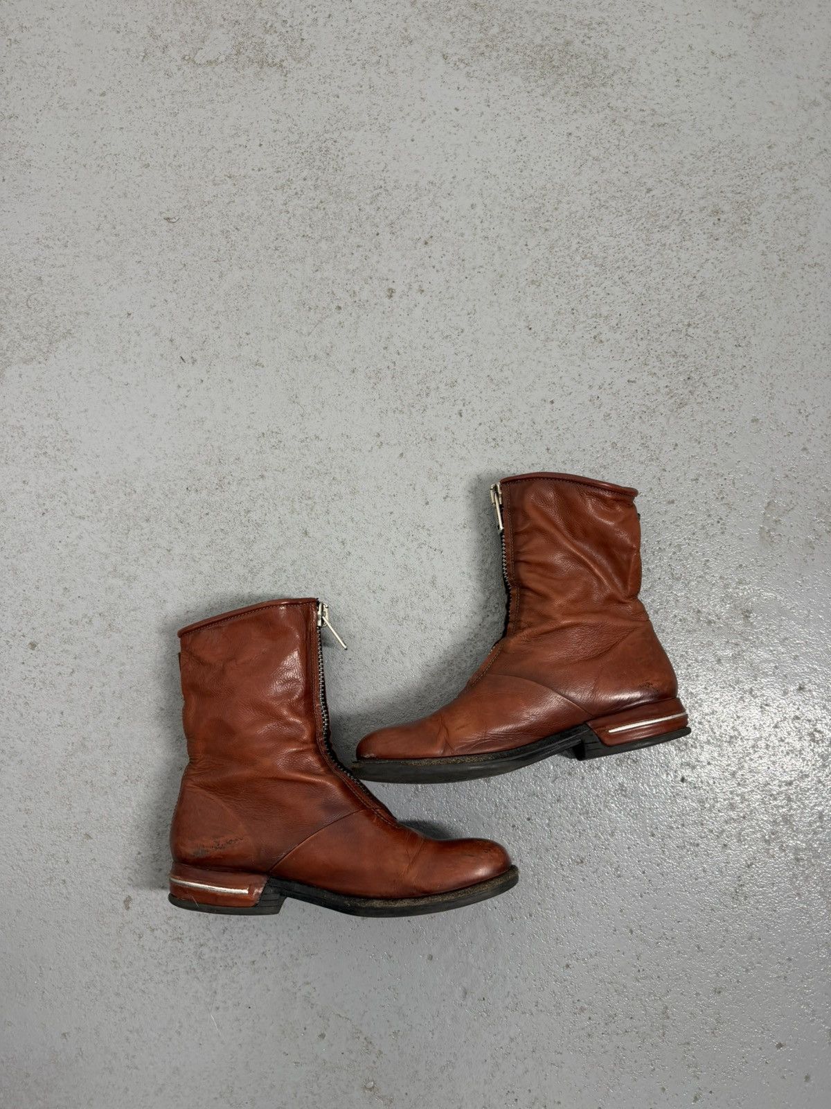 A.S.98 A.S.98 Leather Front Zip Boots Size US 8 / EU 41 - 7 Thumbnail