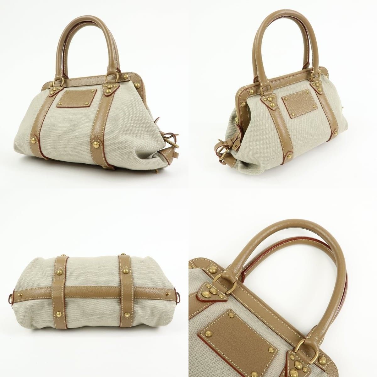 Louis Vuitton Louis Vuitton Trianon Sac de Nuit MM Canvas Satchel Beige Size ONE SIZE - 3 Thumbnail