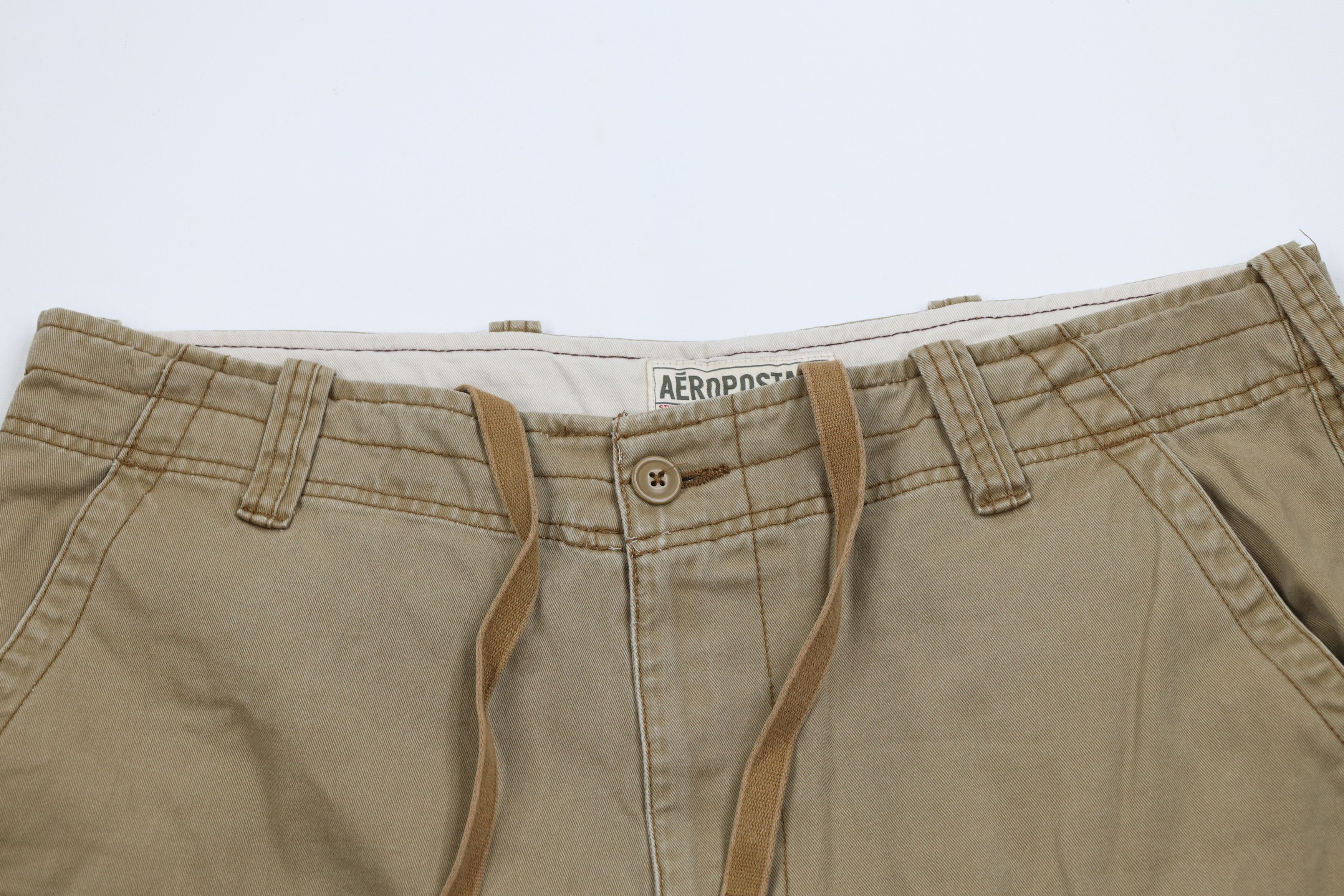 Aeropostale Vintage 90s Y2K Aeropostale Cargo Shorts Brown Cotton Size US 38 / EU 54 - 2 Thumbnail