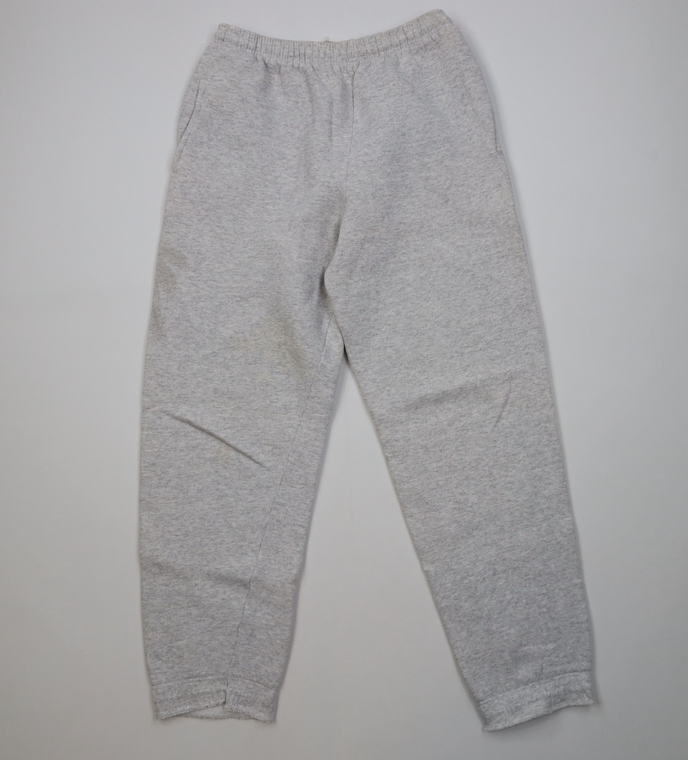 Vintage Vintage 90s Streetwear Blank Heavyweight Sweatpants Gray USA Size US 34 / EU 50 - 1 Thumbnail