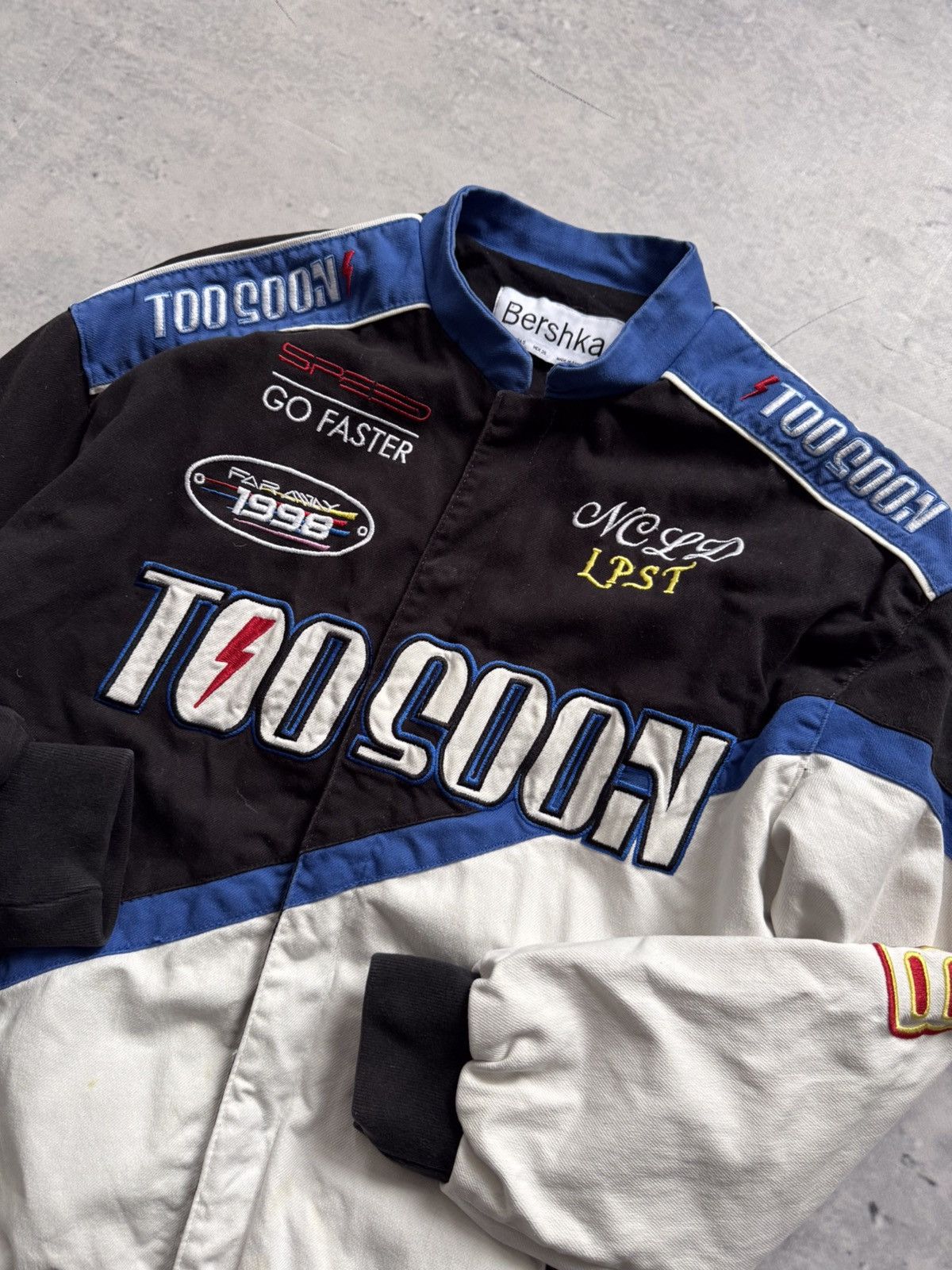 Other Too Soon Bomber jacket racing Moto style Size US S / EU 44-46 / 1 - 3 Thumbnail