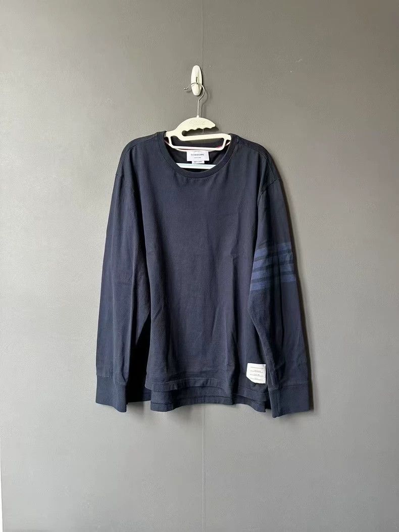 Thom Browne Thom Browne Blue long-sleeved hoodie Size US L / EU 52-54 / 3 - 1 Thumbnail