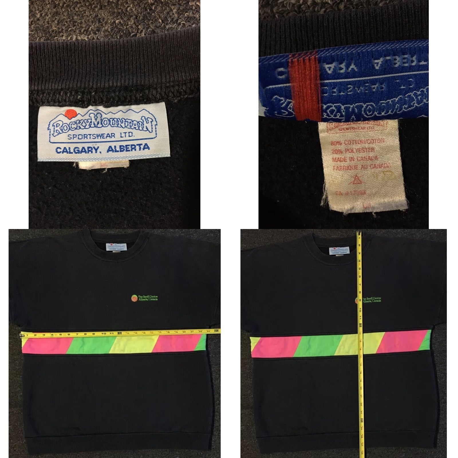 Vintage VINTAGE Banff Centre for Arts and Creativity Hooded Sweatshirt M Black 90s Grunge Vaporwave Surf Skate Canada Mens Medium Size US M / EU 48-50 / 2 - 10 Thumbnail