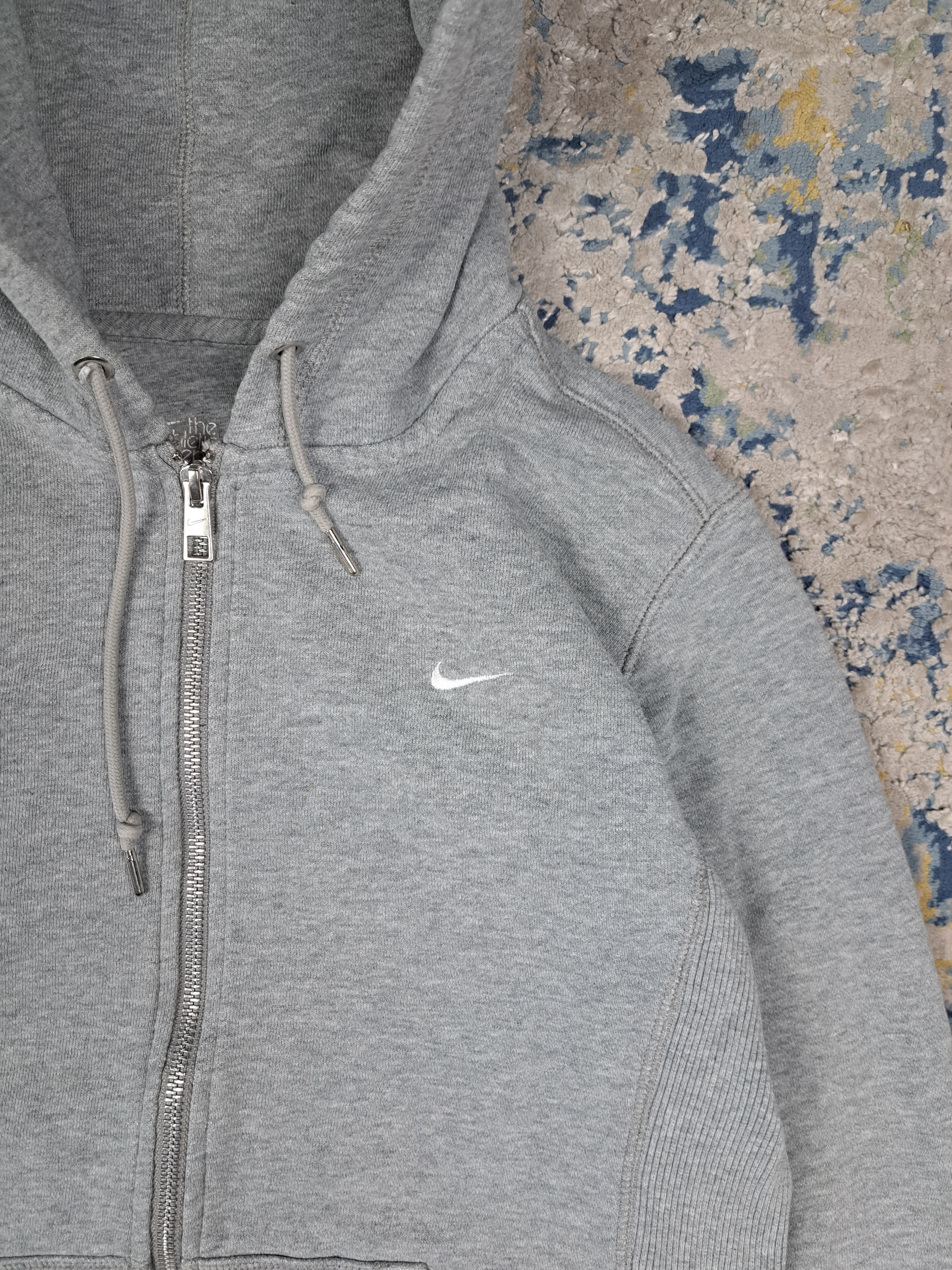 Nike Vintage 00s Nike Zip Up Hoodie y2k Basic Blank Mini Swoosh Size US M / EU 48-50 / 2 - 3 Thumbnail