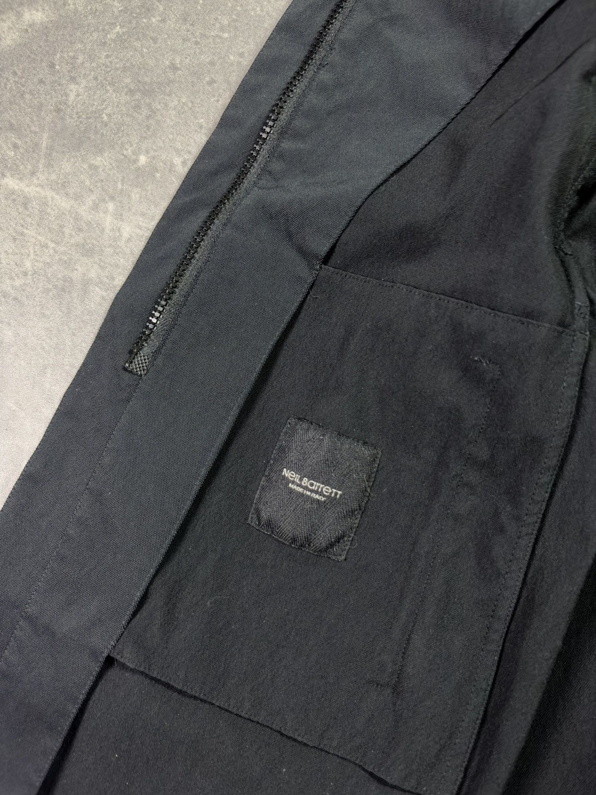 Neil Barrett 90s Neil Barrett Moto Belted Racing Coat 48 50 Leather Patch Size US L / EU 52-54 / 3 - 16 Thumbnail