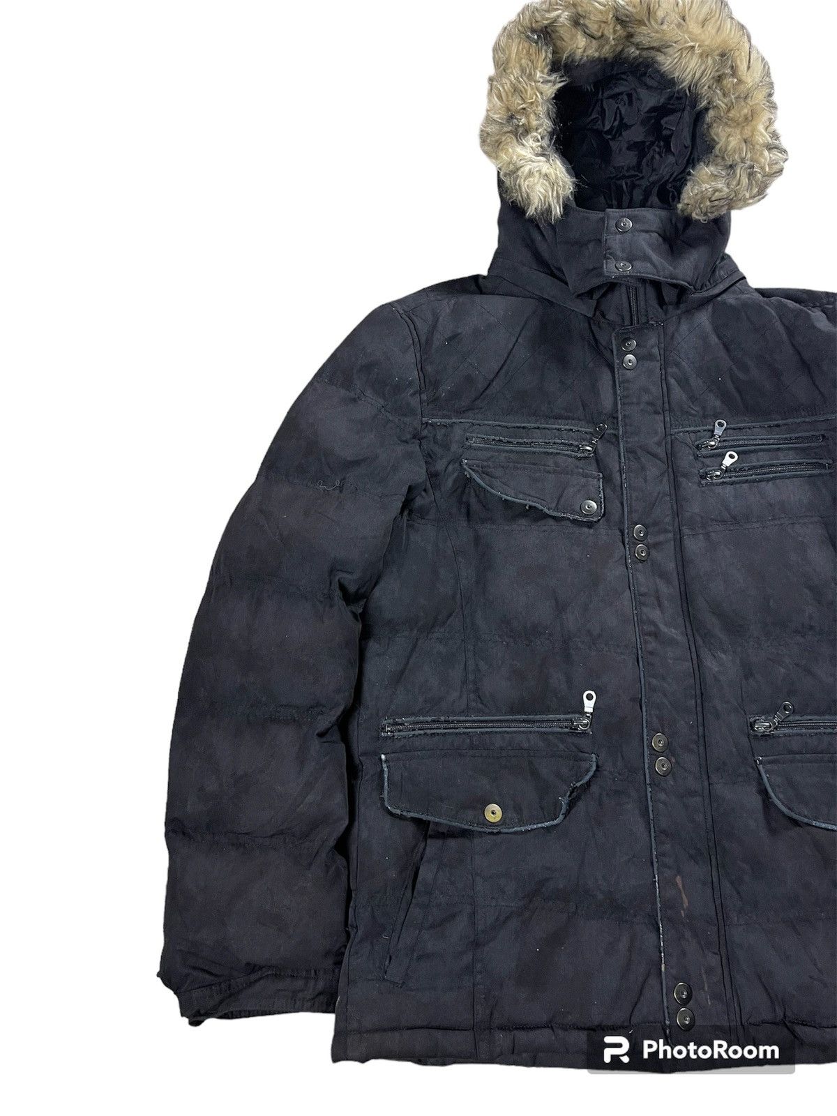 Japanese Brand × Vintage Vintage Bareback Realdress Puffer Faux Fur Hoodie Jacket Size US M / EU 48-50 / 2 - 5 Thumbnail