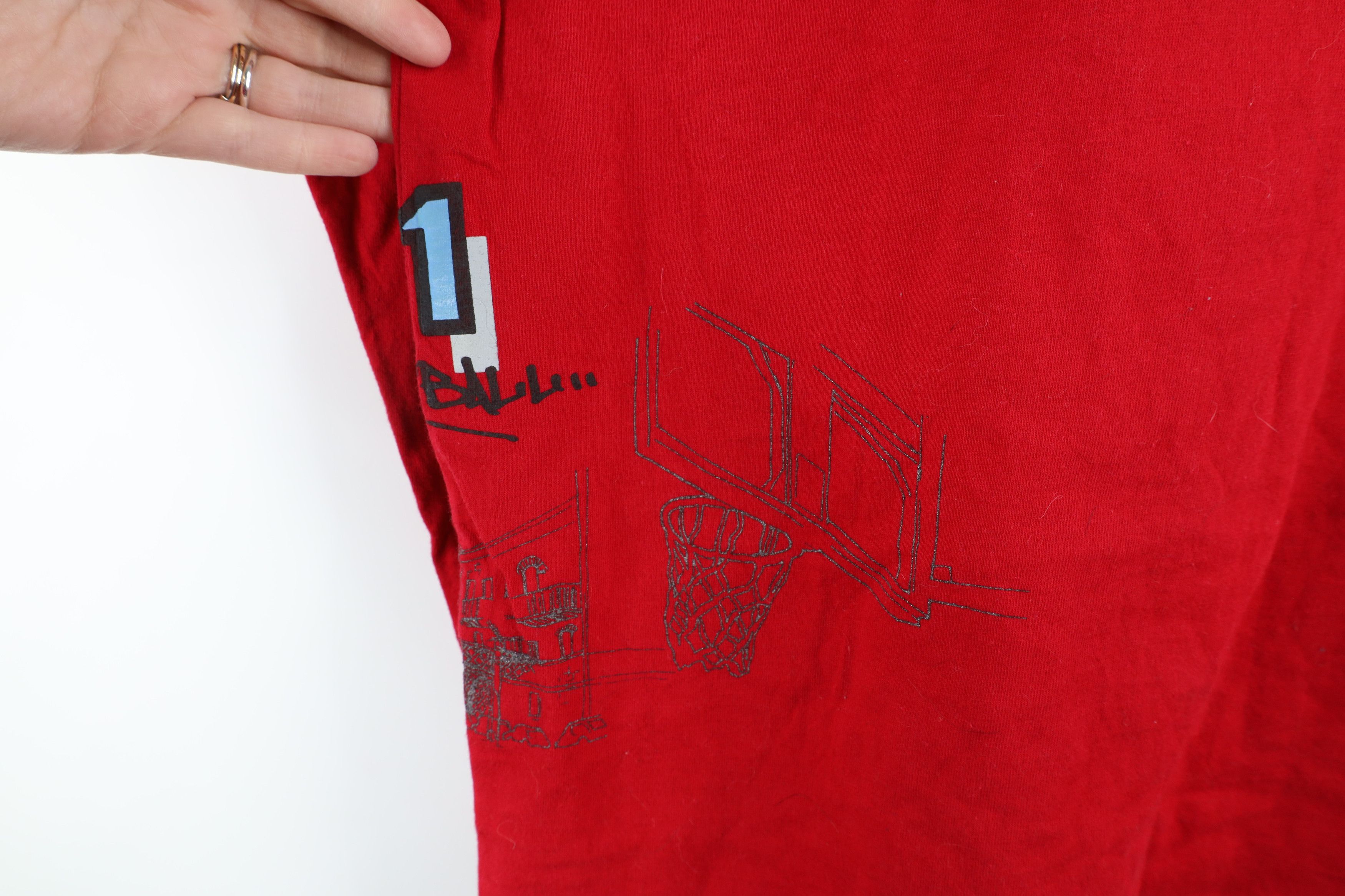 Vintage Vintage 90s AND1 Basketball Out Long Sleeve T-Shirt Red Size US M / EU 48-50 / 2 - 7 Thumbnail