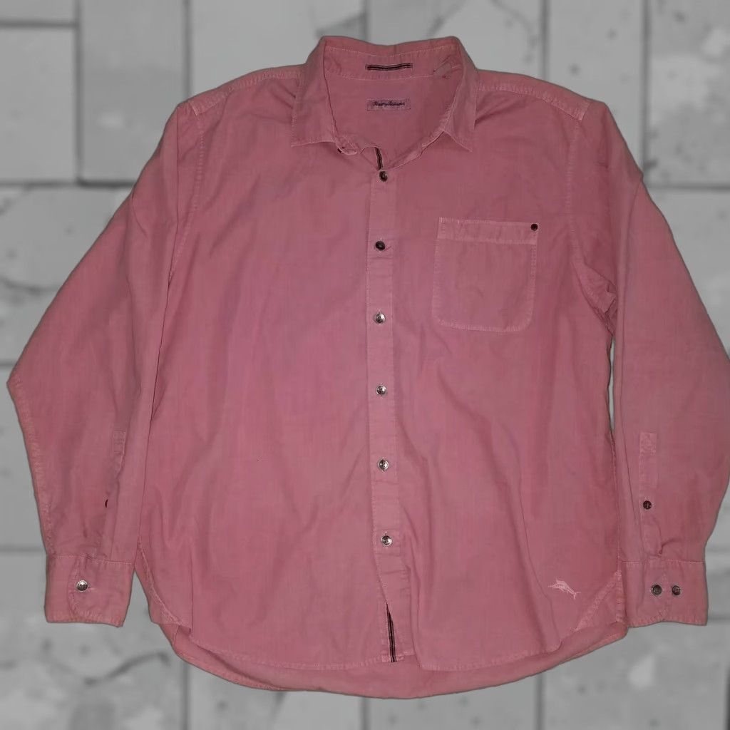 Tommy Bahama Tommy Bahama Button-Down Shirt Pink Mens XL Long Sleeve Casual Clothing Size US XL / EU 56 / 4 - 1 Thumbnail