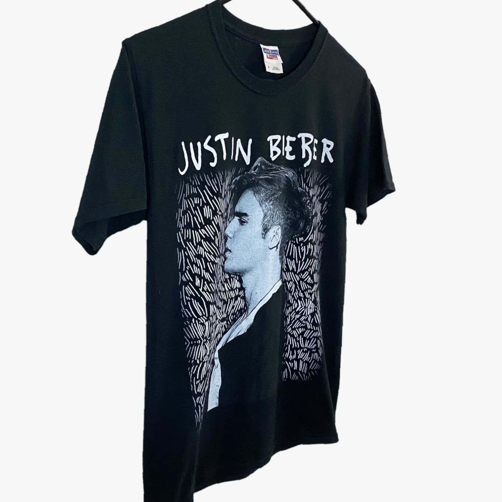 Jerzees VINTAGE Justin Bieber Purpose World Tour 2016 Concert T-Shirt Womens Small Black Tee Size S / US 4 / IT 40 - 4 Thumbnail
