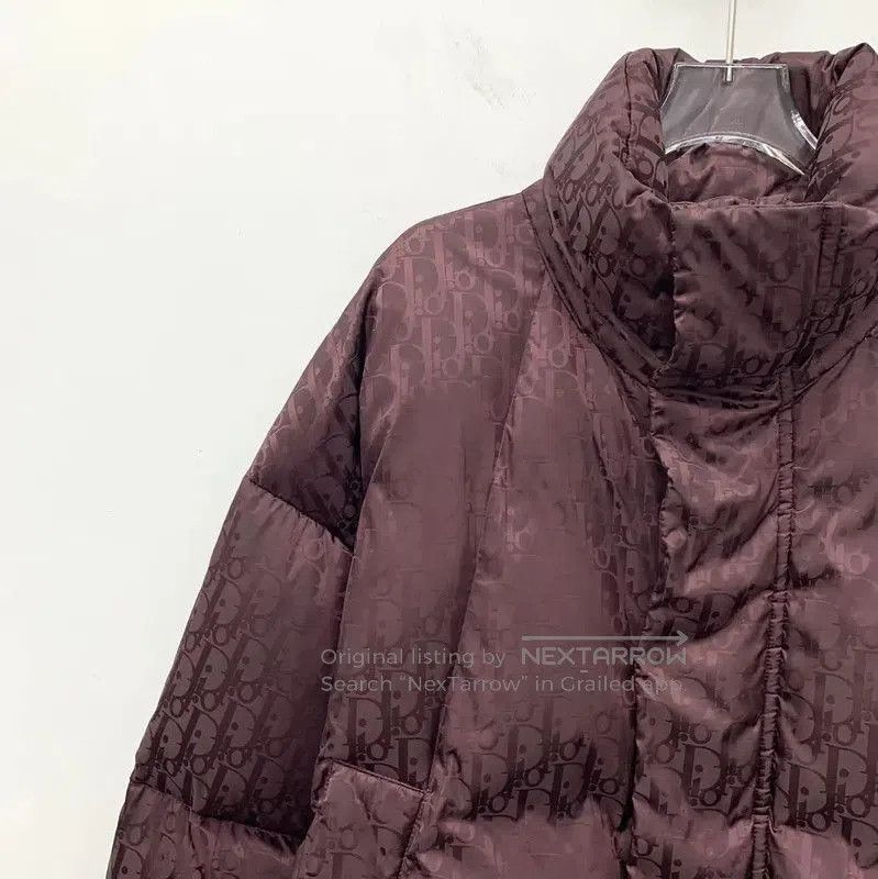 Dior Dior Burgundy Nylon Puffer Jacket in XL Size . Size XL / US 12-14 / IT 48-50 - 3 Thumbnail